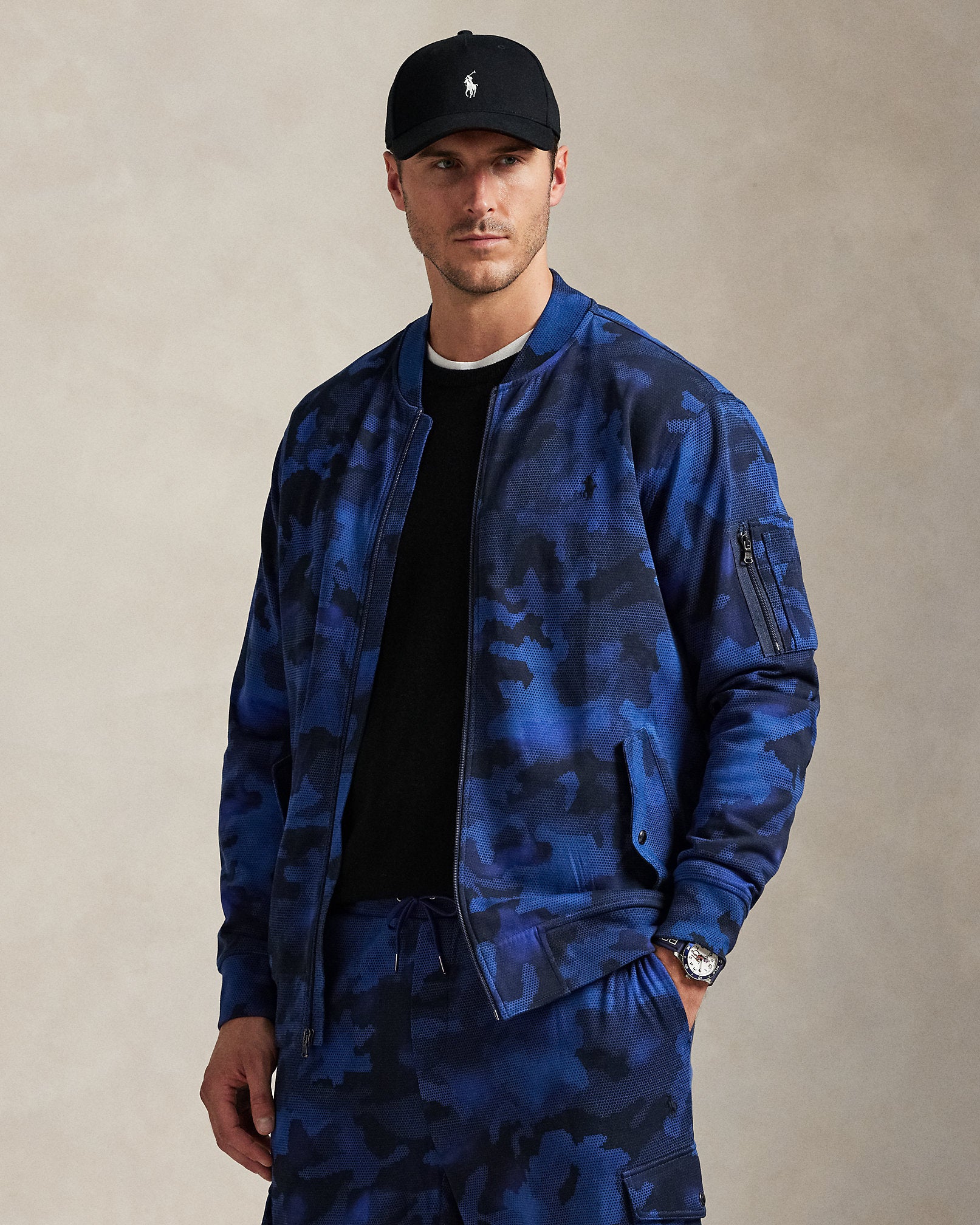 Ralph Lauren Camo DoubleKnit Flight Jacket