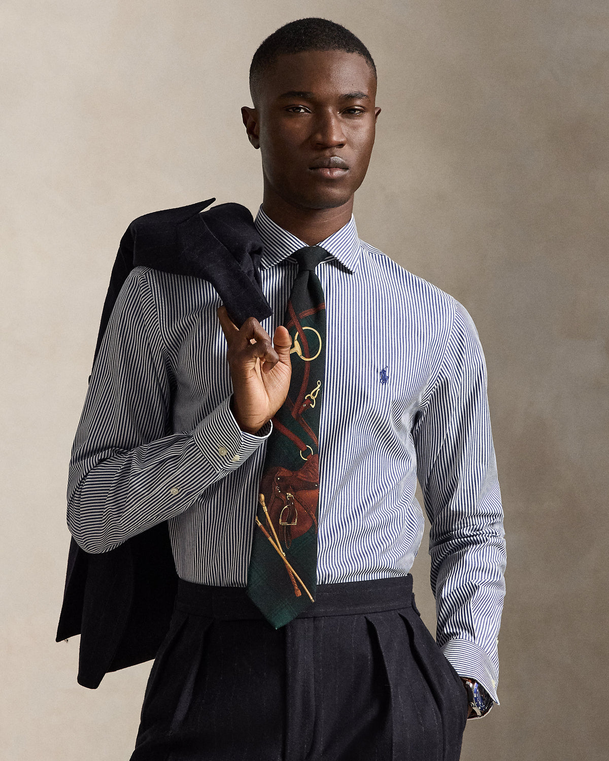 Ralph Lauren Classic Fit Striped Poplin Shirt