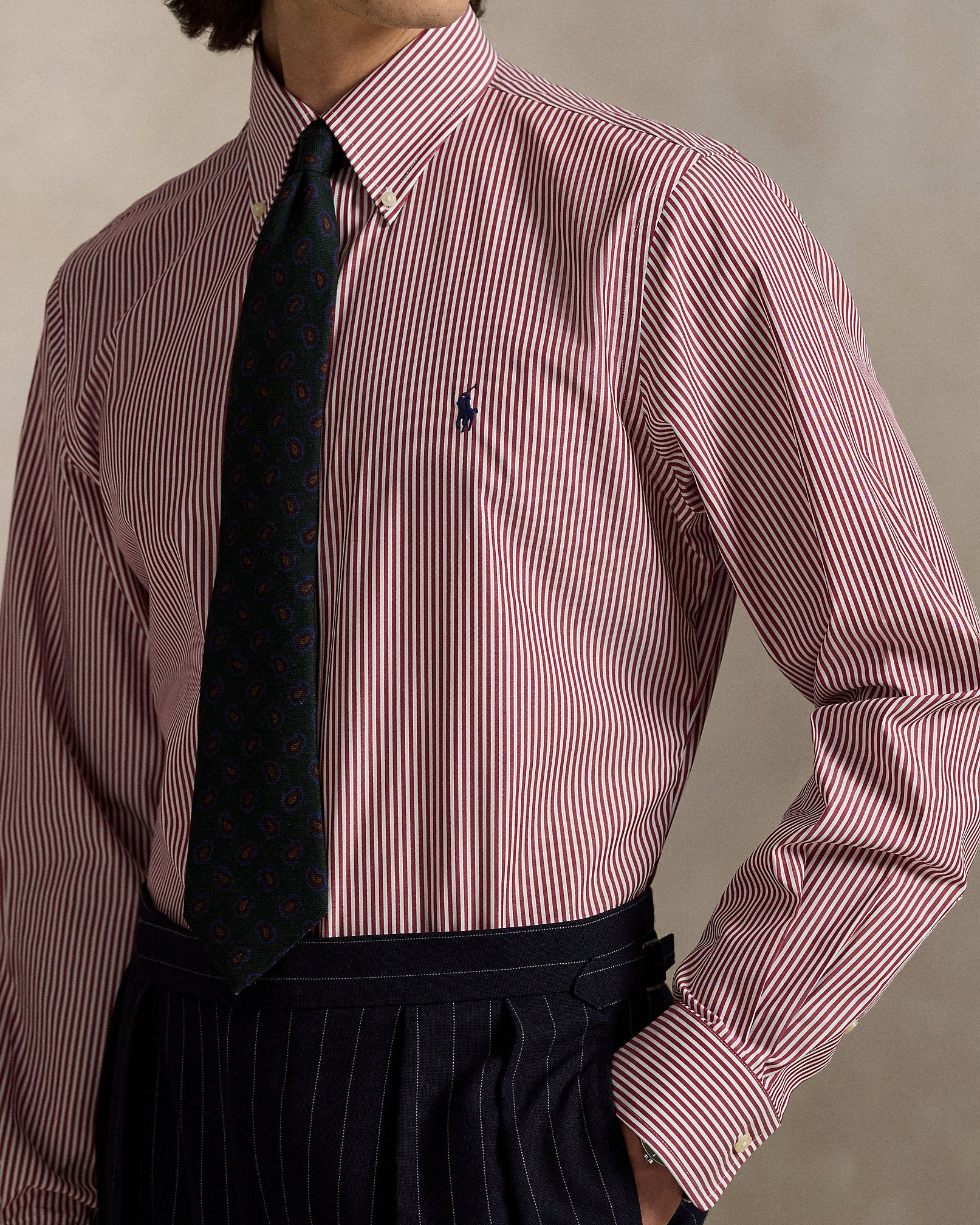 Ralph Lauren Custom Fit Striped Poplin Shirt