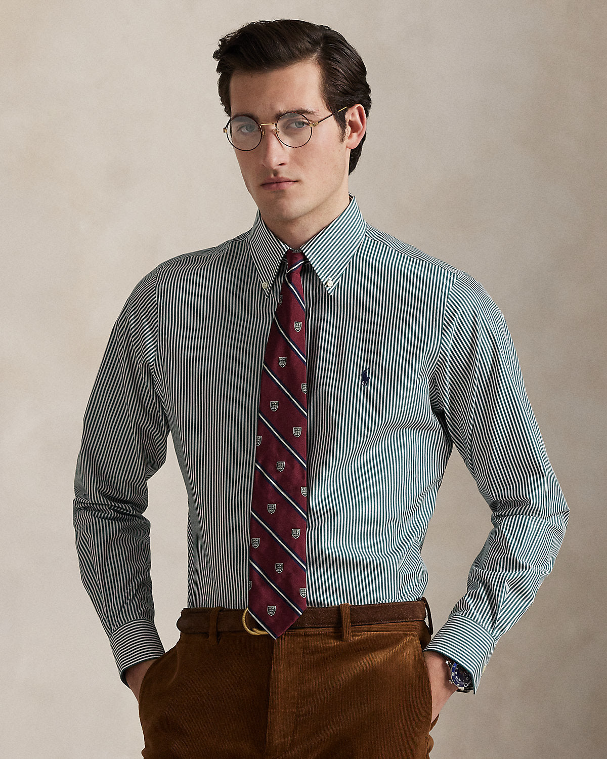 Ralph Lauren Custom Fit Striped Poplin Shirt
