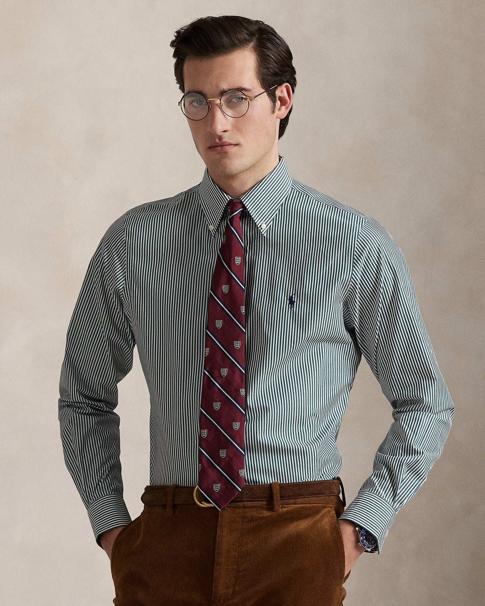 Ralph Lauren Custom Fit Striped Poplin Shirt