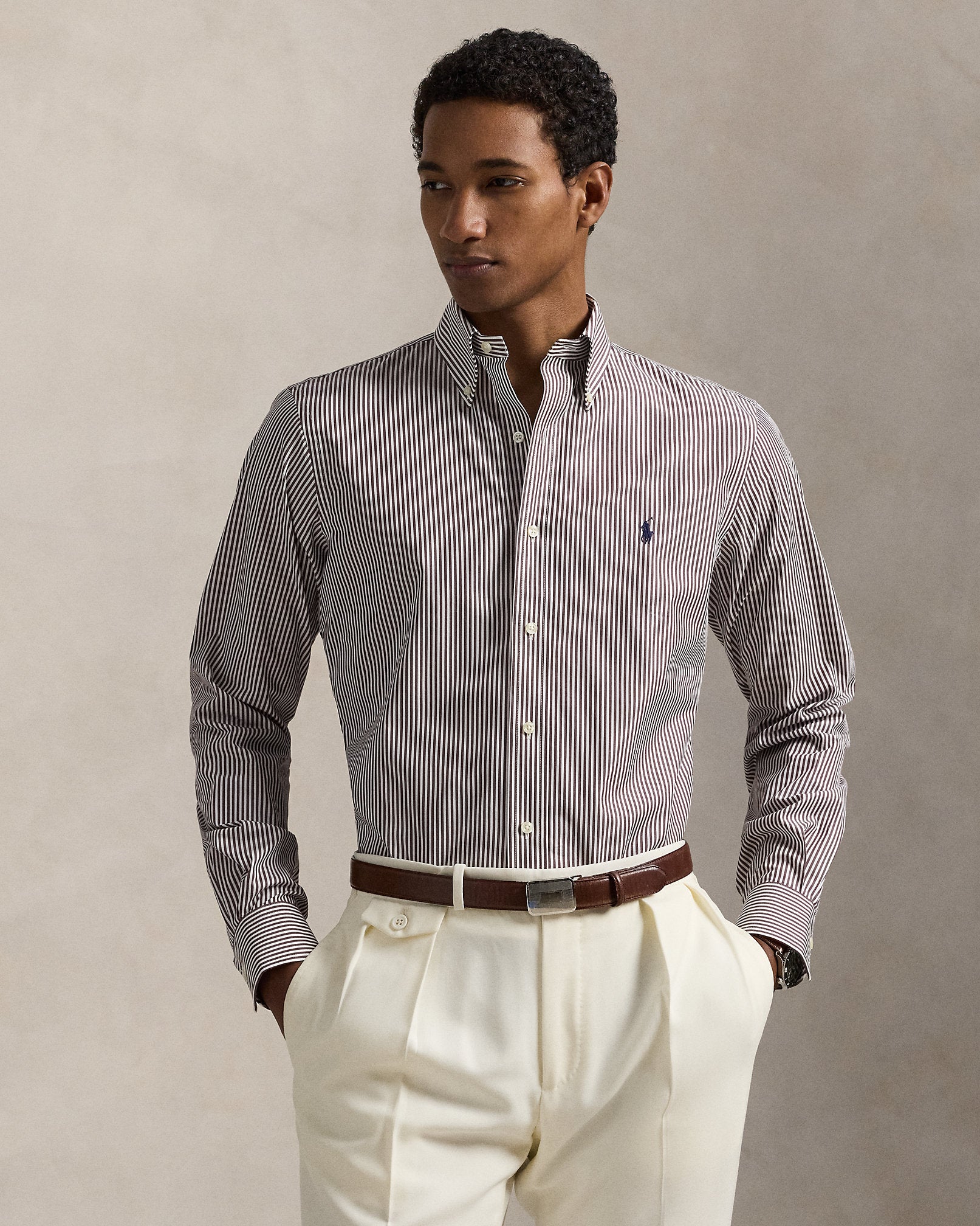 Ralph Lauren Custom Fit Striped Poplin Shirt
