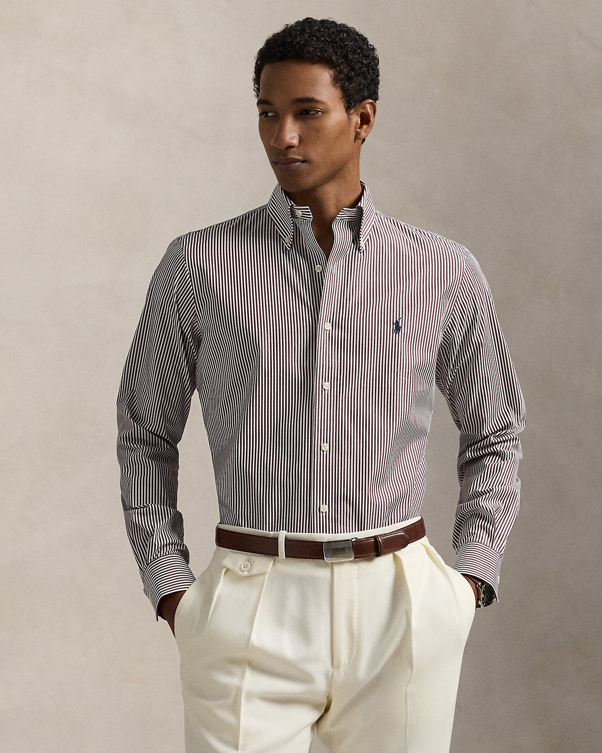 Ralph Lauren Custom Fit Striped Poplin Shirt