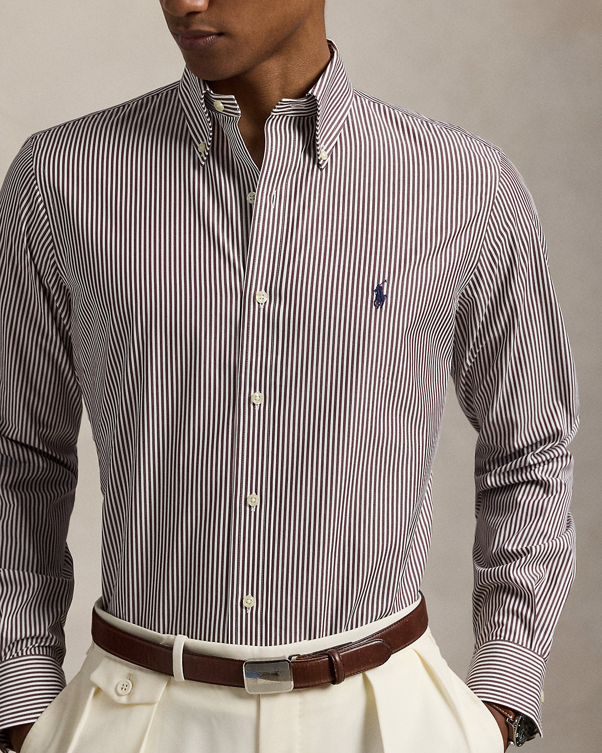 Ralph Lauren Custom Fit Striped Poplin Shirt