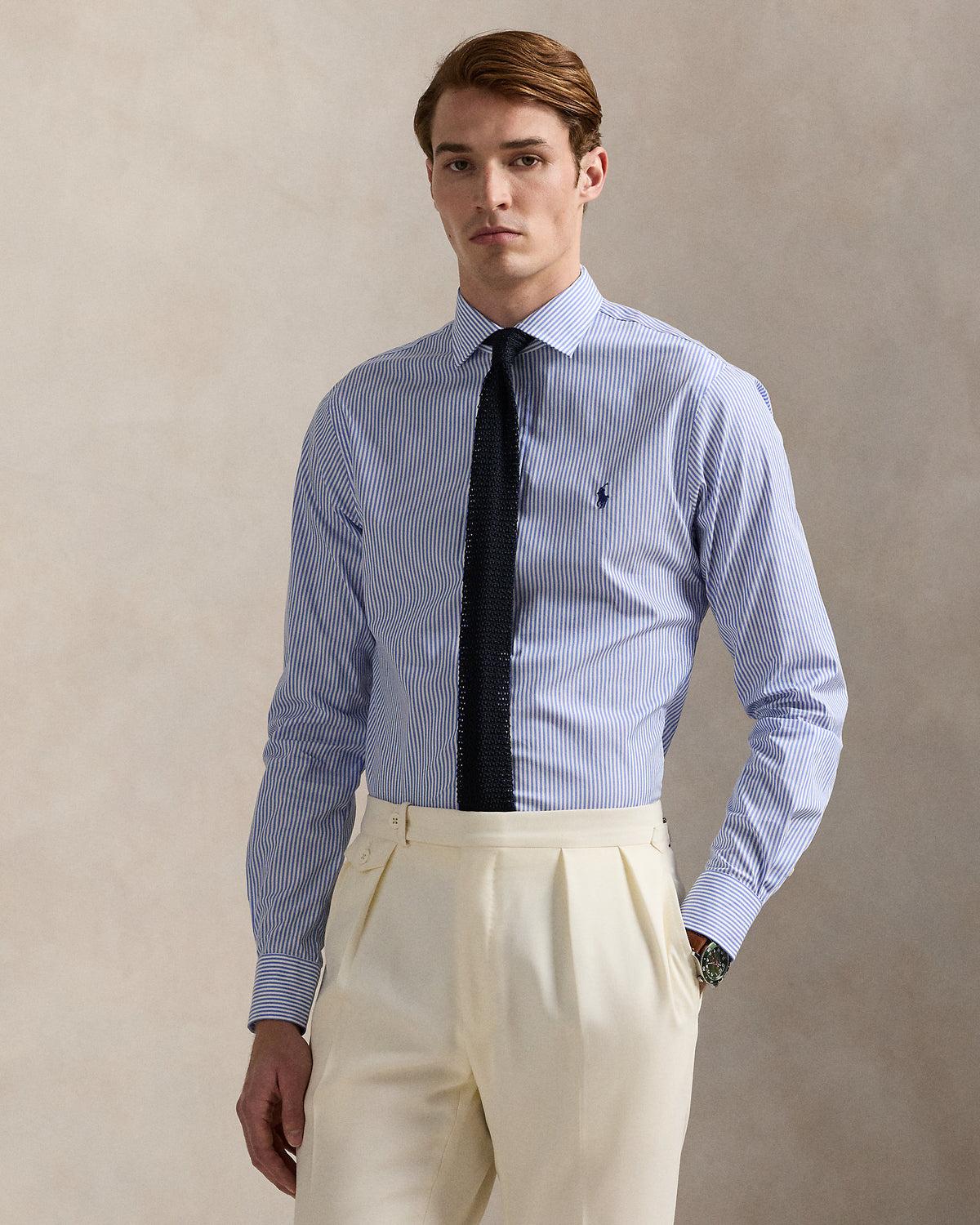 Ralph Lauren Slim Fit Striped Poplin Shirt