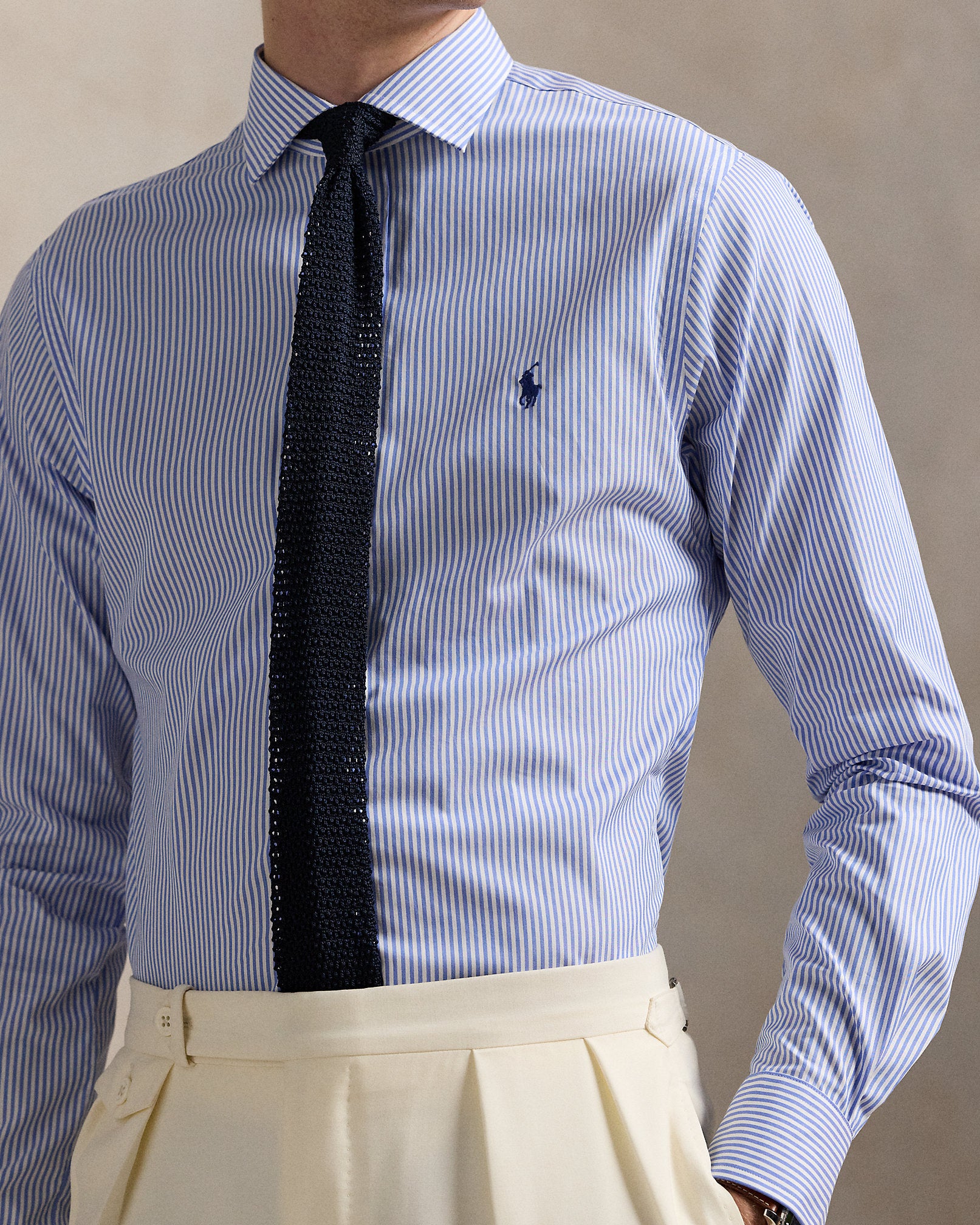 Ralph Lauren Slim Fit Striped Poplin Shirt