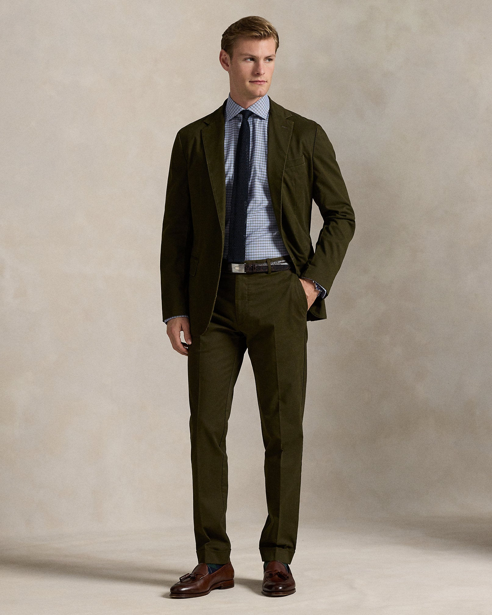 Ralph Lauren Regent Custom Fit Plaid Oxford Shirt