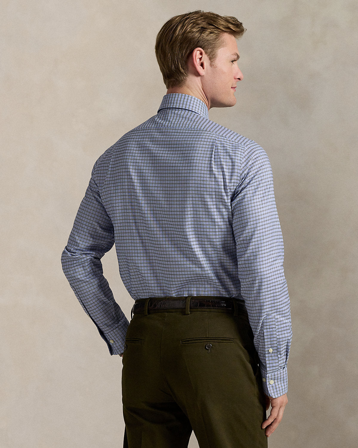 Ralph Lauren Regent Custom Fit Plaid Oxford Shirt
