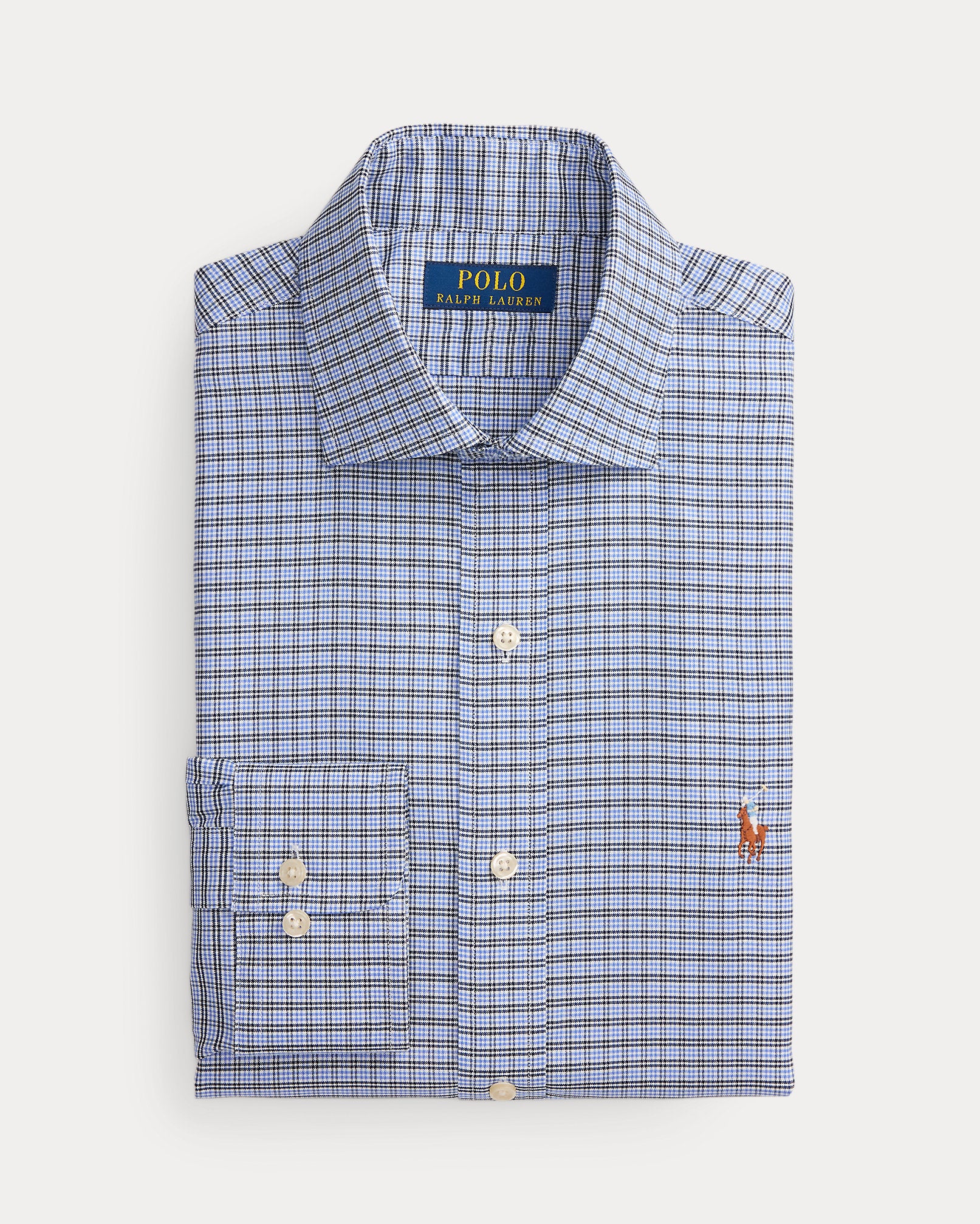 Ralph Lauren Regent Custom Fit Plaid Oxford Shirt