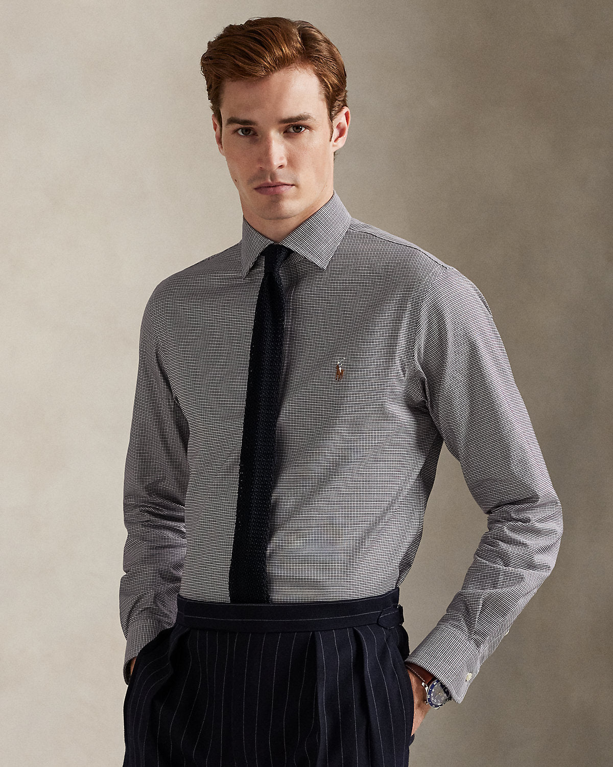 Ralph Lauren Regent Custom Fit Plaid Oxford Shirt