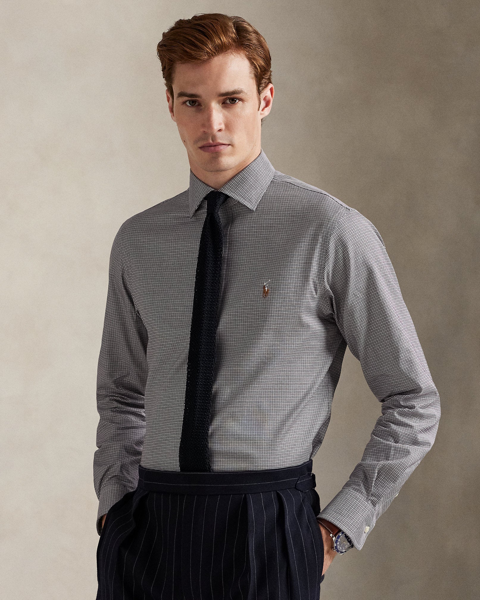 Ralph Lauren Regent Custom Fit Plaid Oxford Shirt