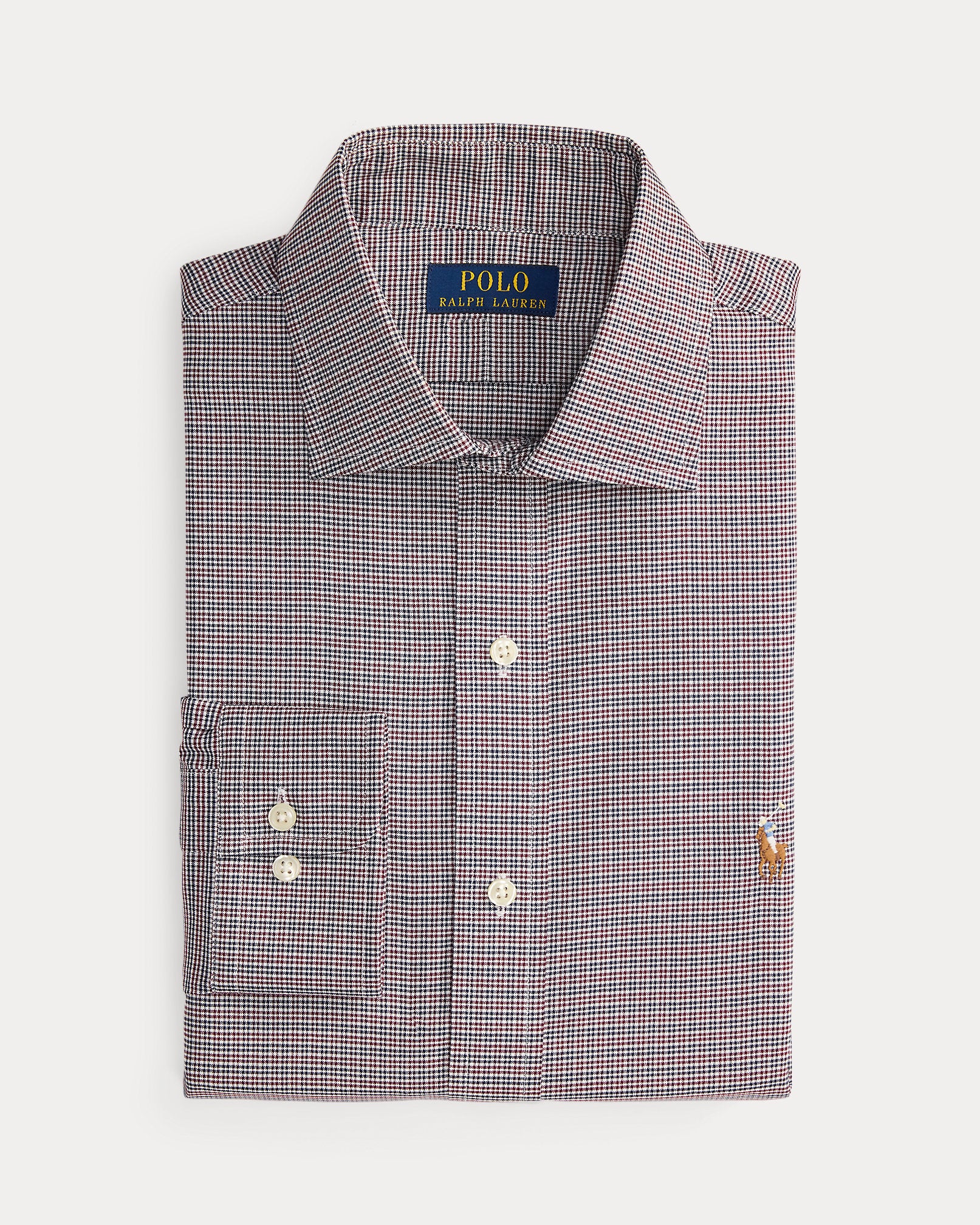 Ralph Lauren Regent Custom Fit Plaid Oxford Shirt