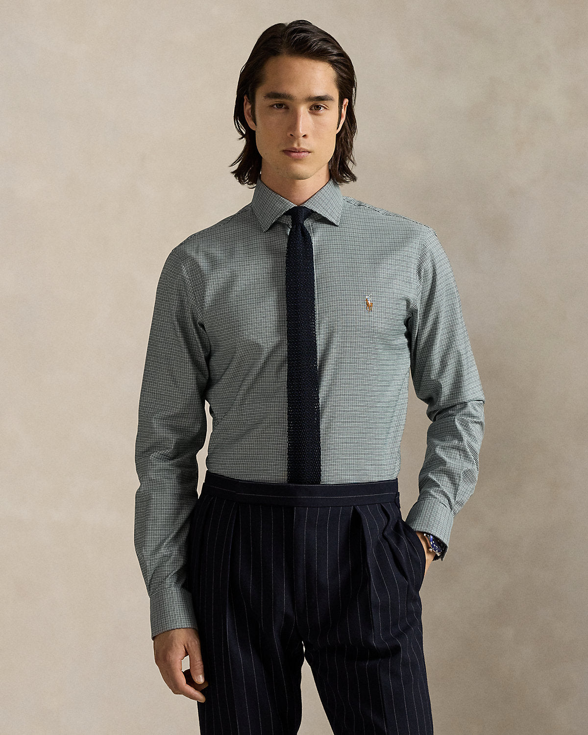Ralph Lauren Regent Custom Fit Plaid Oxford Shirt