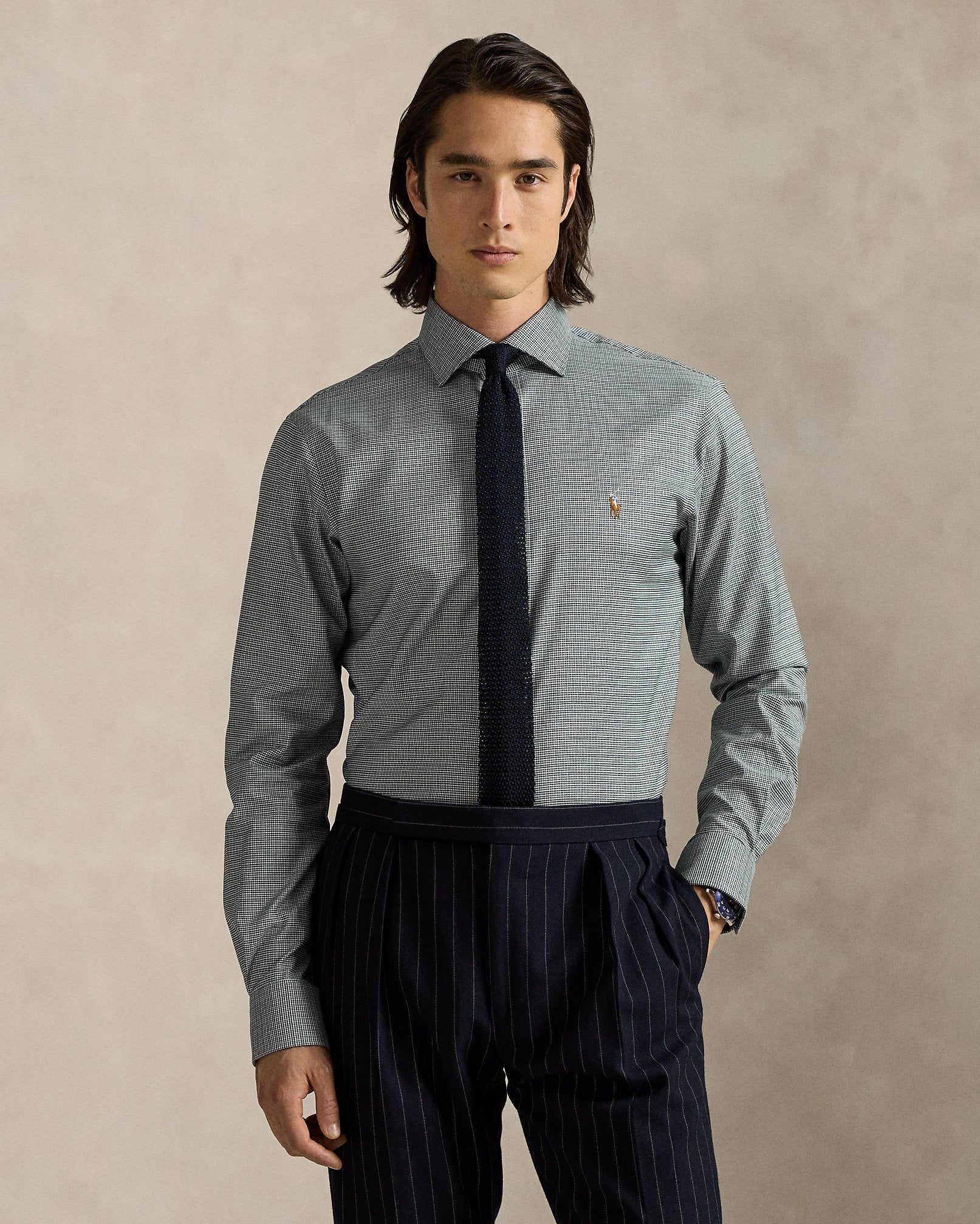 Ralph Lauren Regent Custom Fit Plaid Oxford Shirt