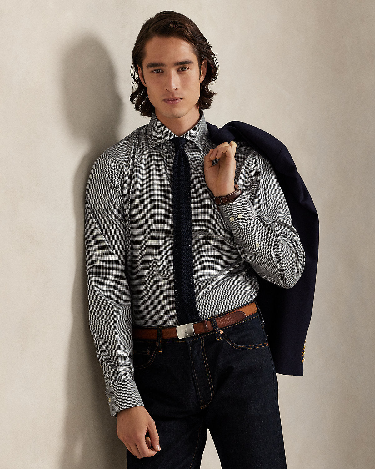 Ralph Lauren Regent Custom Fit Plaid Oxford Shirt