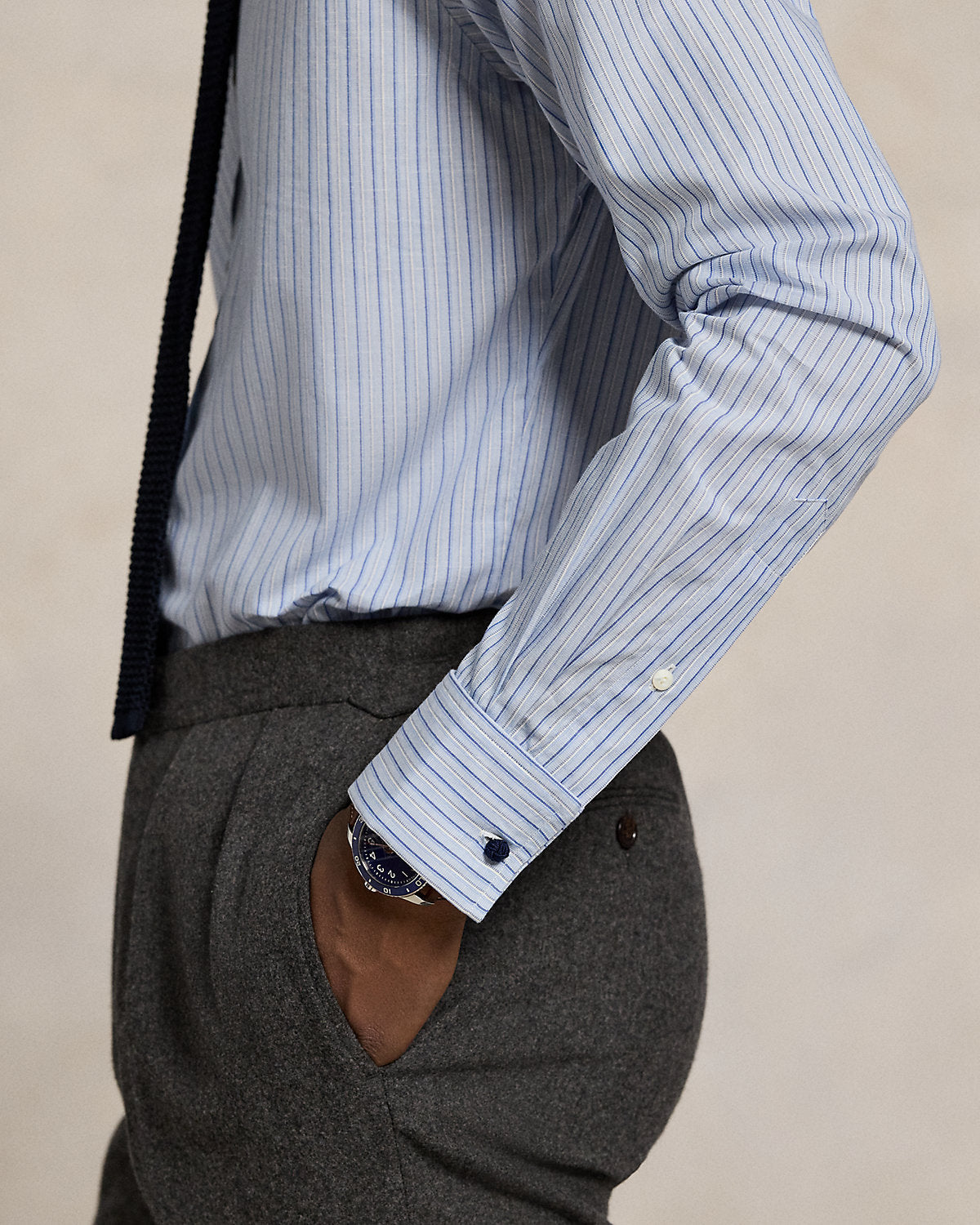 Ralph Lauren Custom Fit Striped French Cuff Shirt