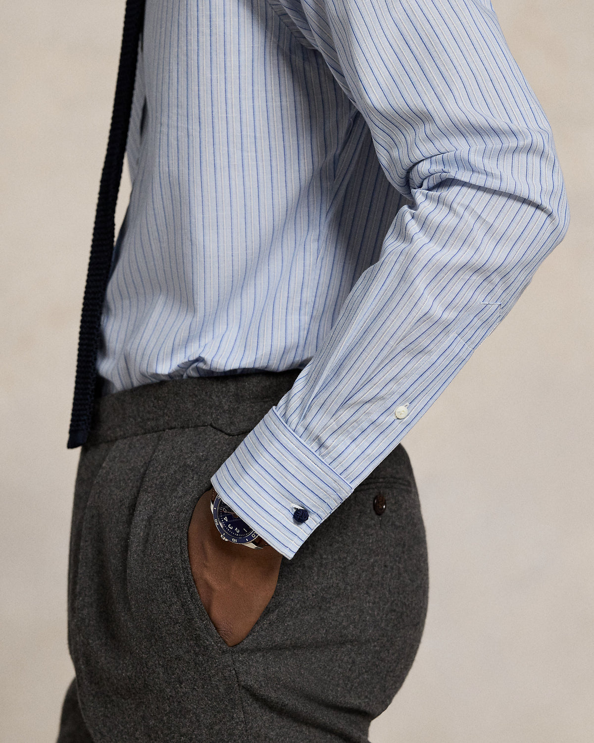 Ralph Lauren Custom Fit Striped French Cuff Shirt
