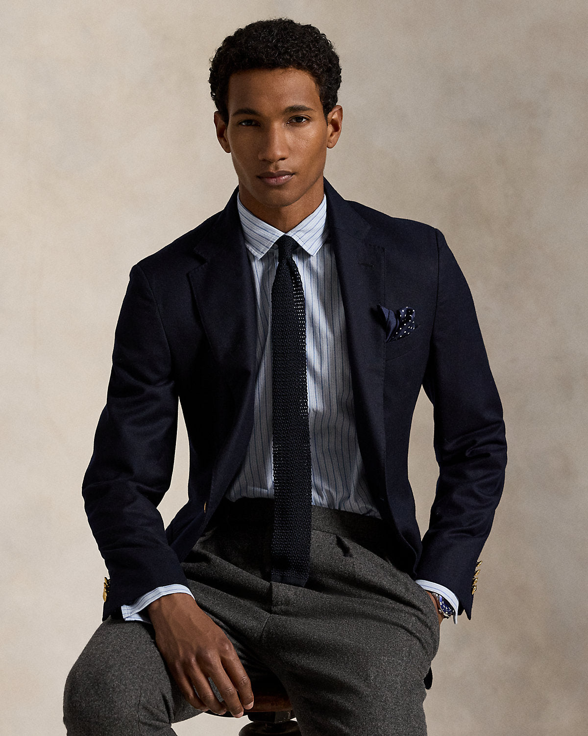 Ralph Lauren Custom Fit Striped French Cuff Shirt