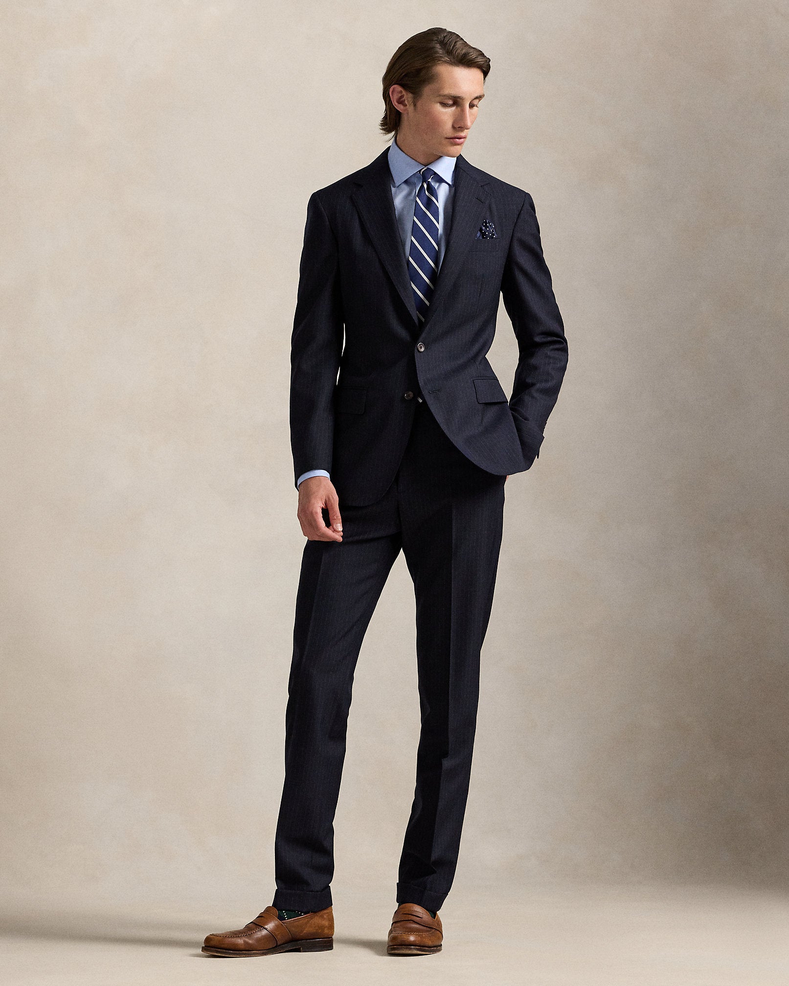 Ralph Lauren Polo Tailored Fit Pinstripe Wool Suit