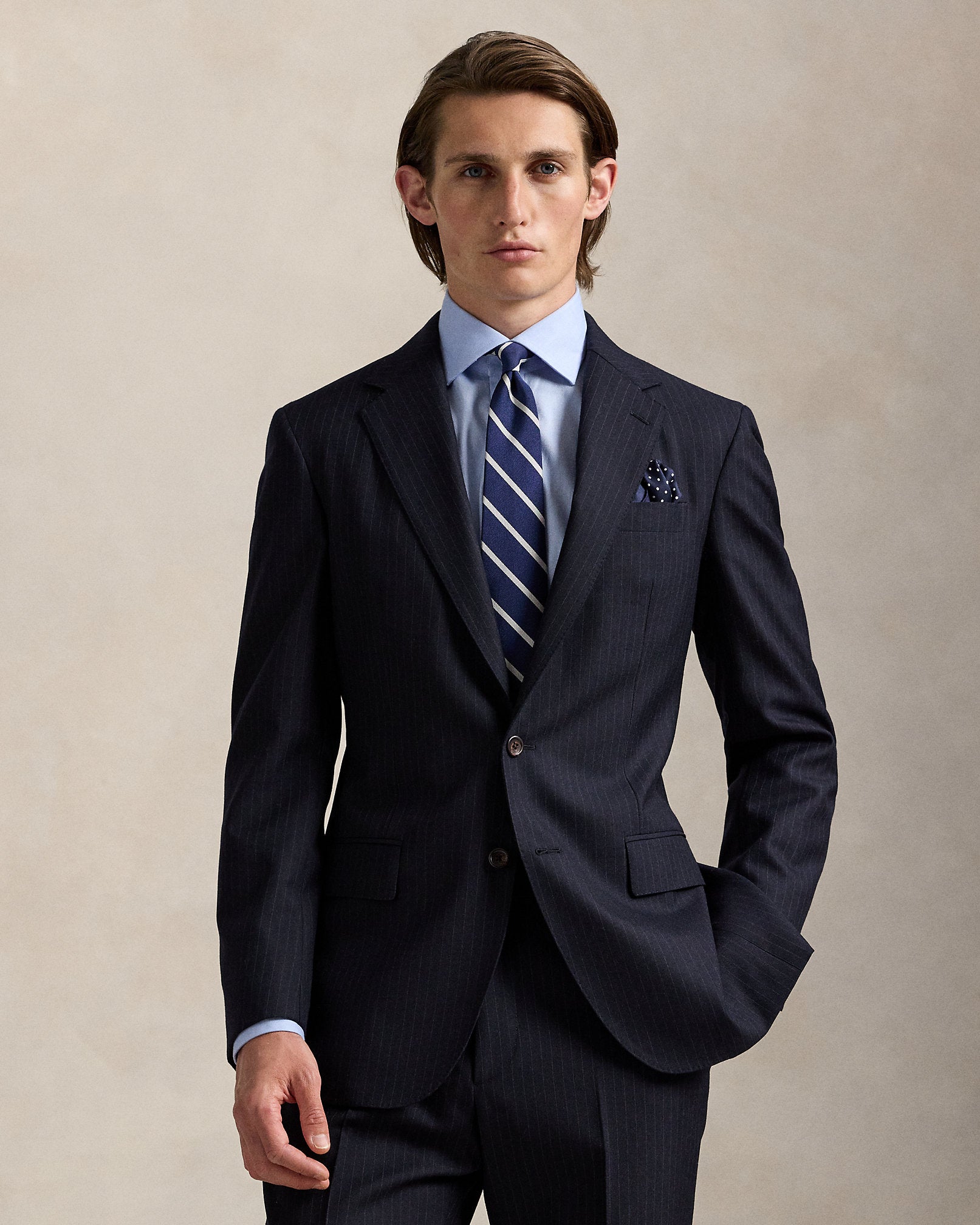 Ralph Lauren Polo Tailored Fit Pinstripe Wool Suit