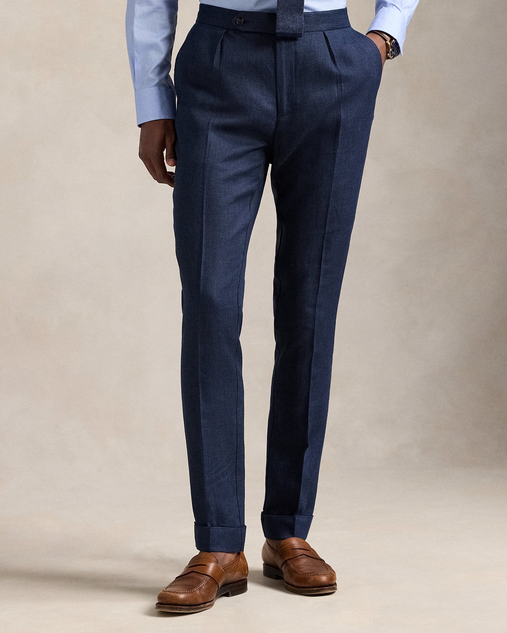 Ralph Lauren Pleated Nailhead Suit Trouser