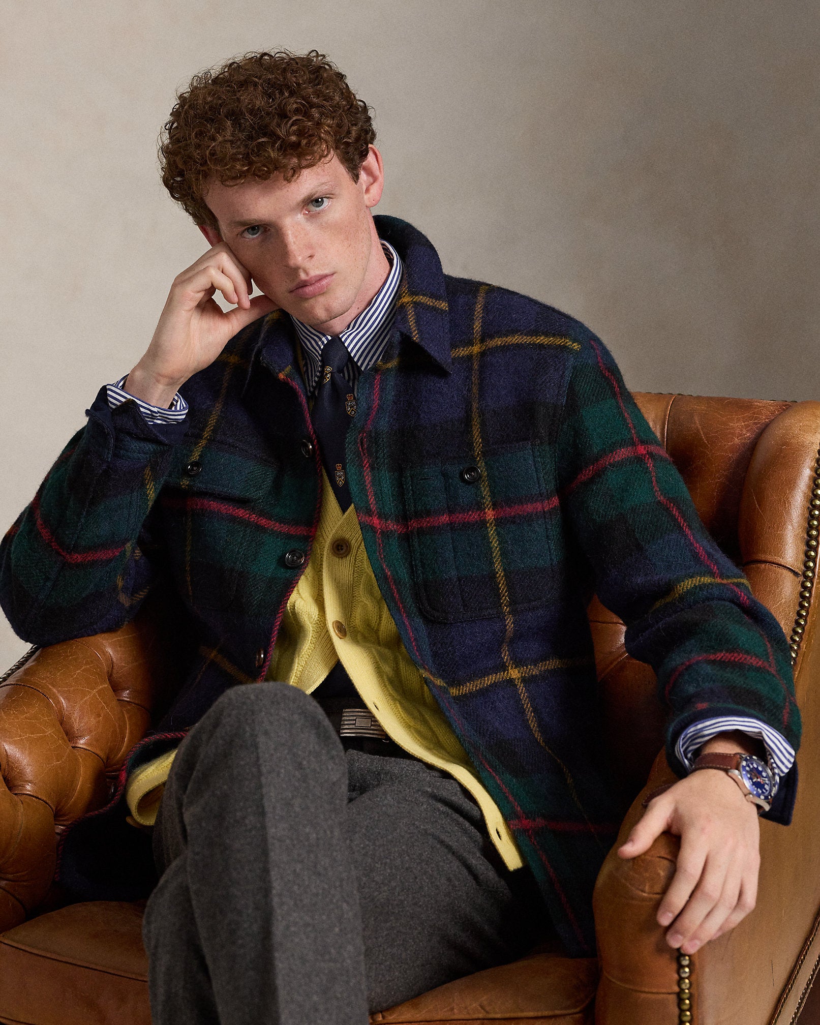 Ralph Lauren Plaid Tweed Jacket