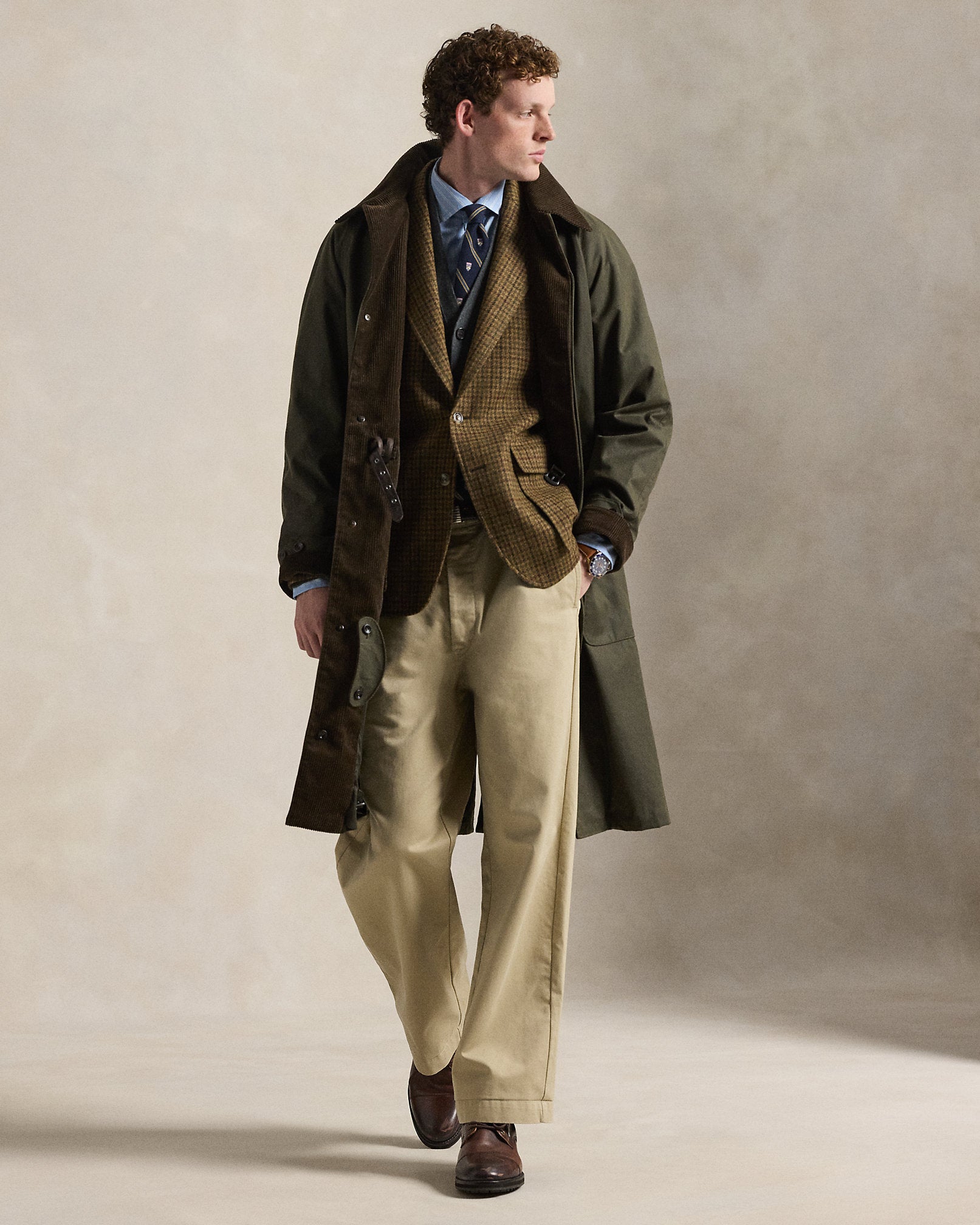 Ralph Lauren The RL67 SuedePatch Plaid Tweed Jacket