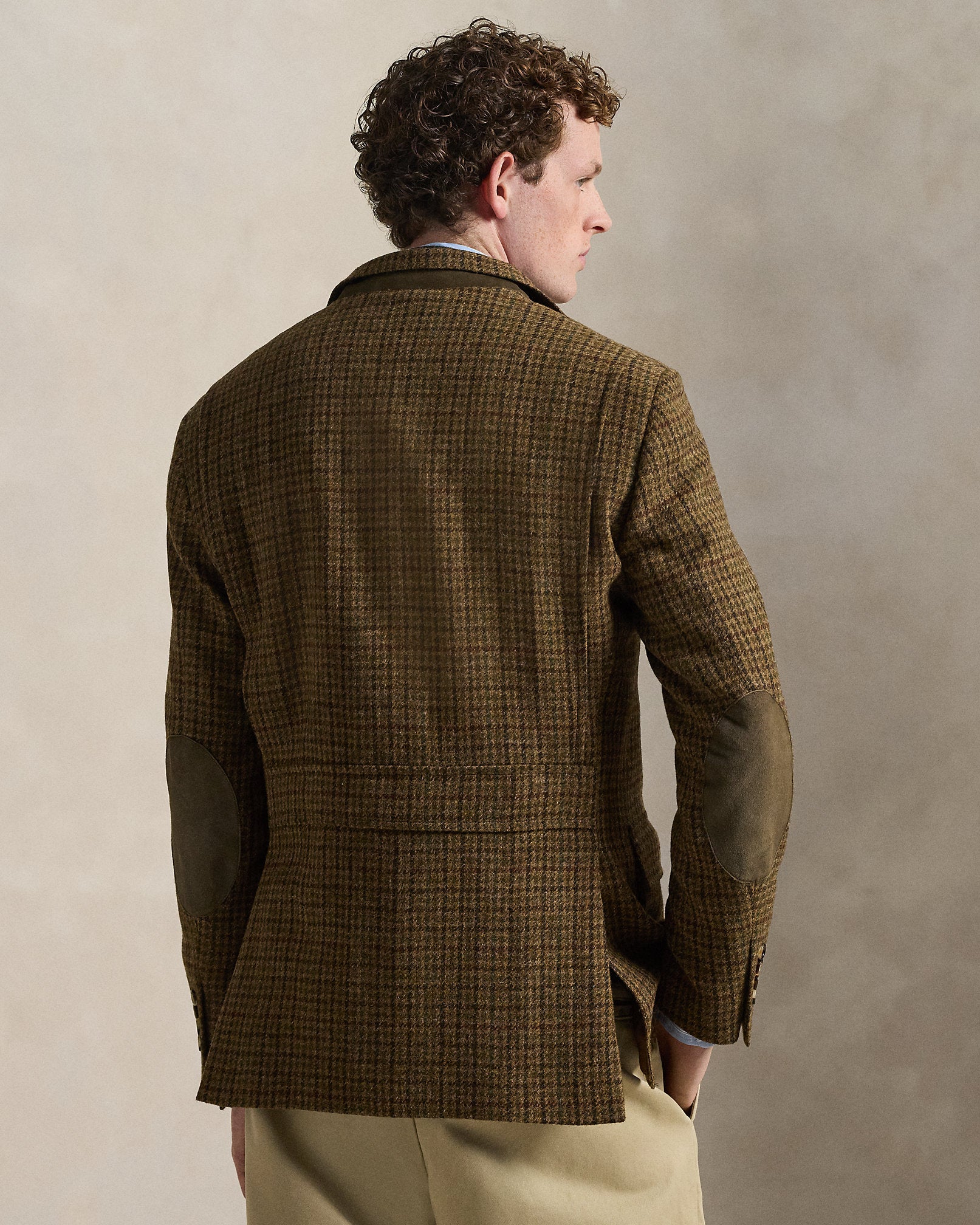 Ralph Lauren The RL67 SuedePatch Plaid Tweed Jacket