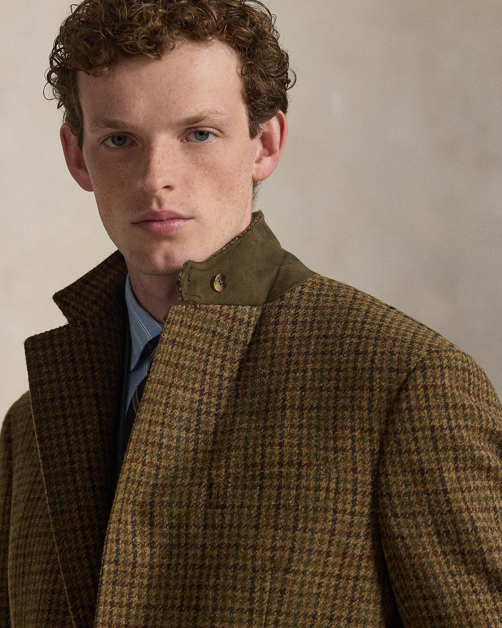 Ralph Lauren The RL67 SuedePatch Plaid Tweed Jacket