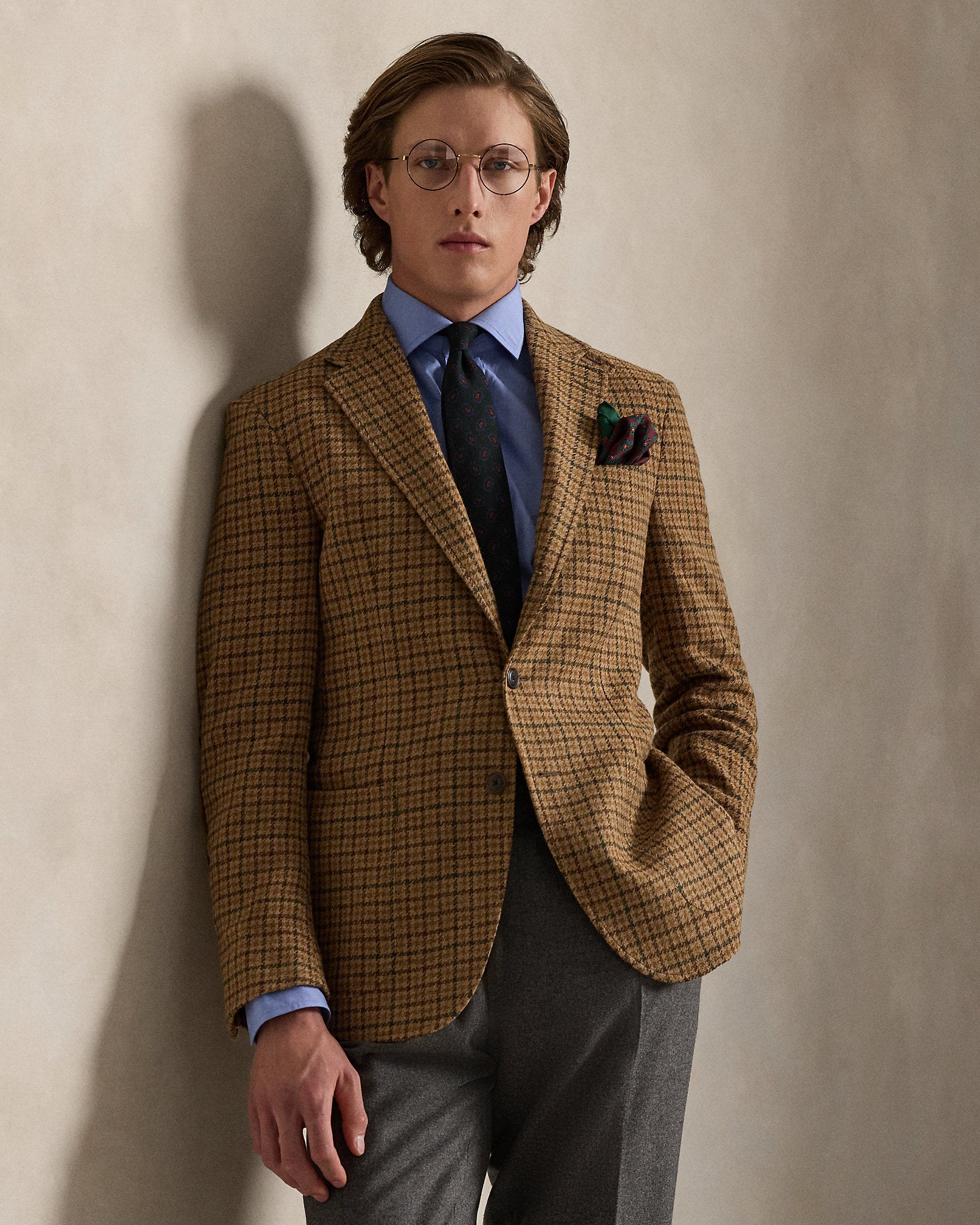 Ralph Lauren Polo Tailored Fit Plaid Tweed Sport Coat
