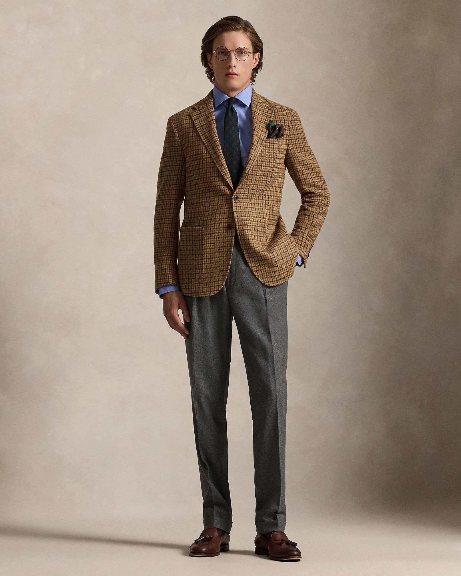 Ralph Lauren Polo Tailored Fit Plaid Tweed Sport Coat