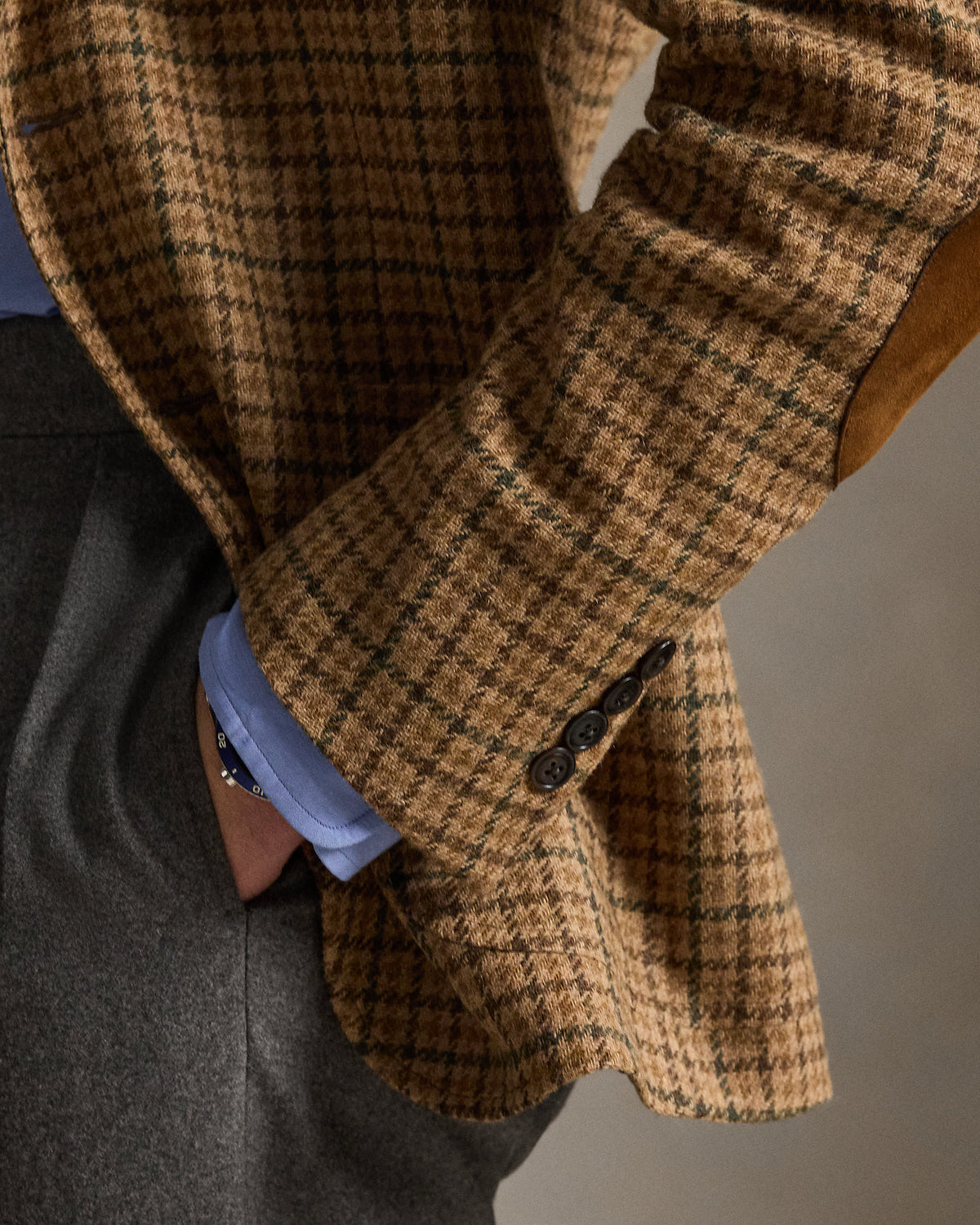 Ralph Lauren Polo Tailored Fit Plaid Tweed Sport Coat