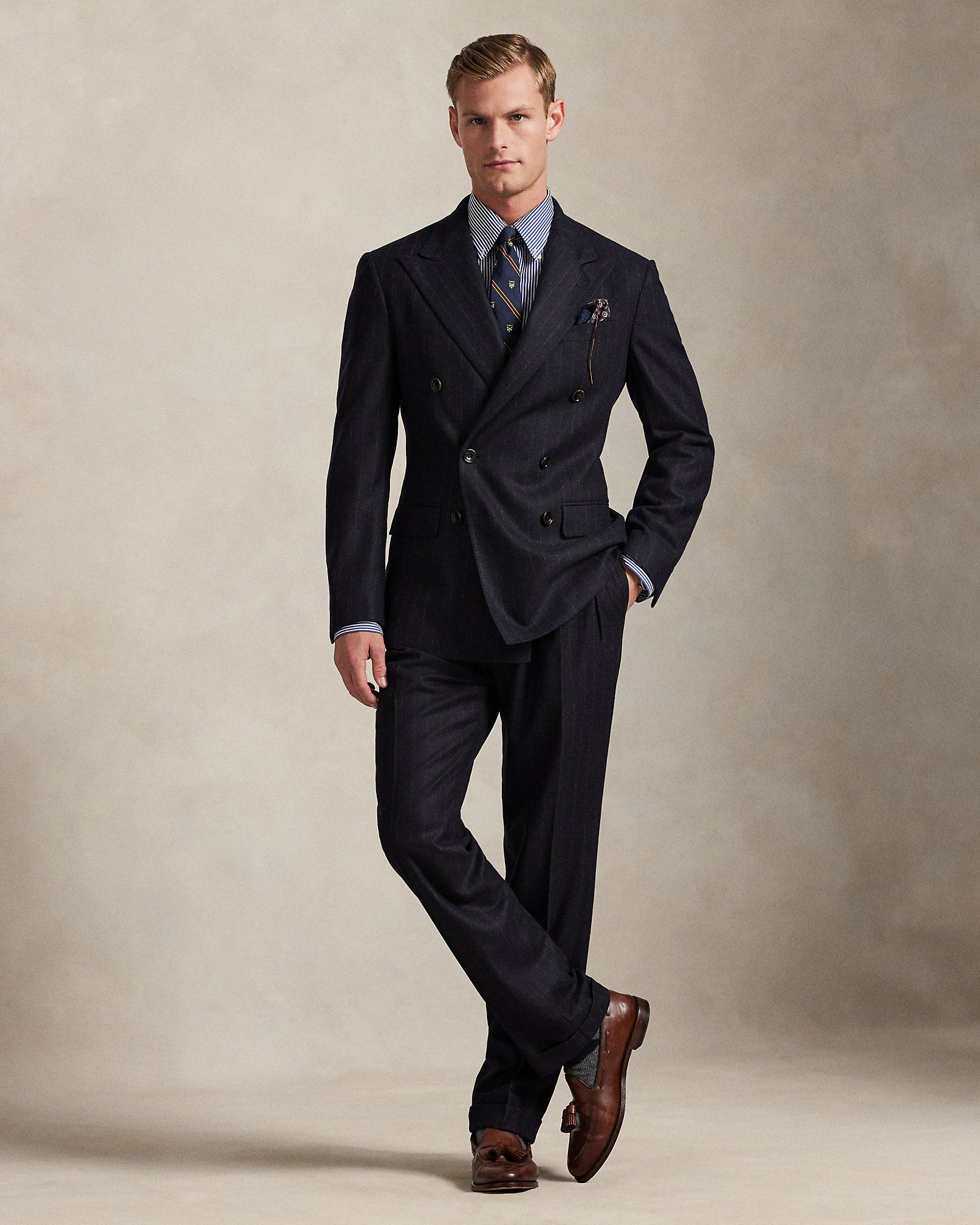 Ralph Lauren Polo Tailored Fit Pinstripe Wool Suit