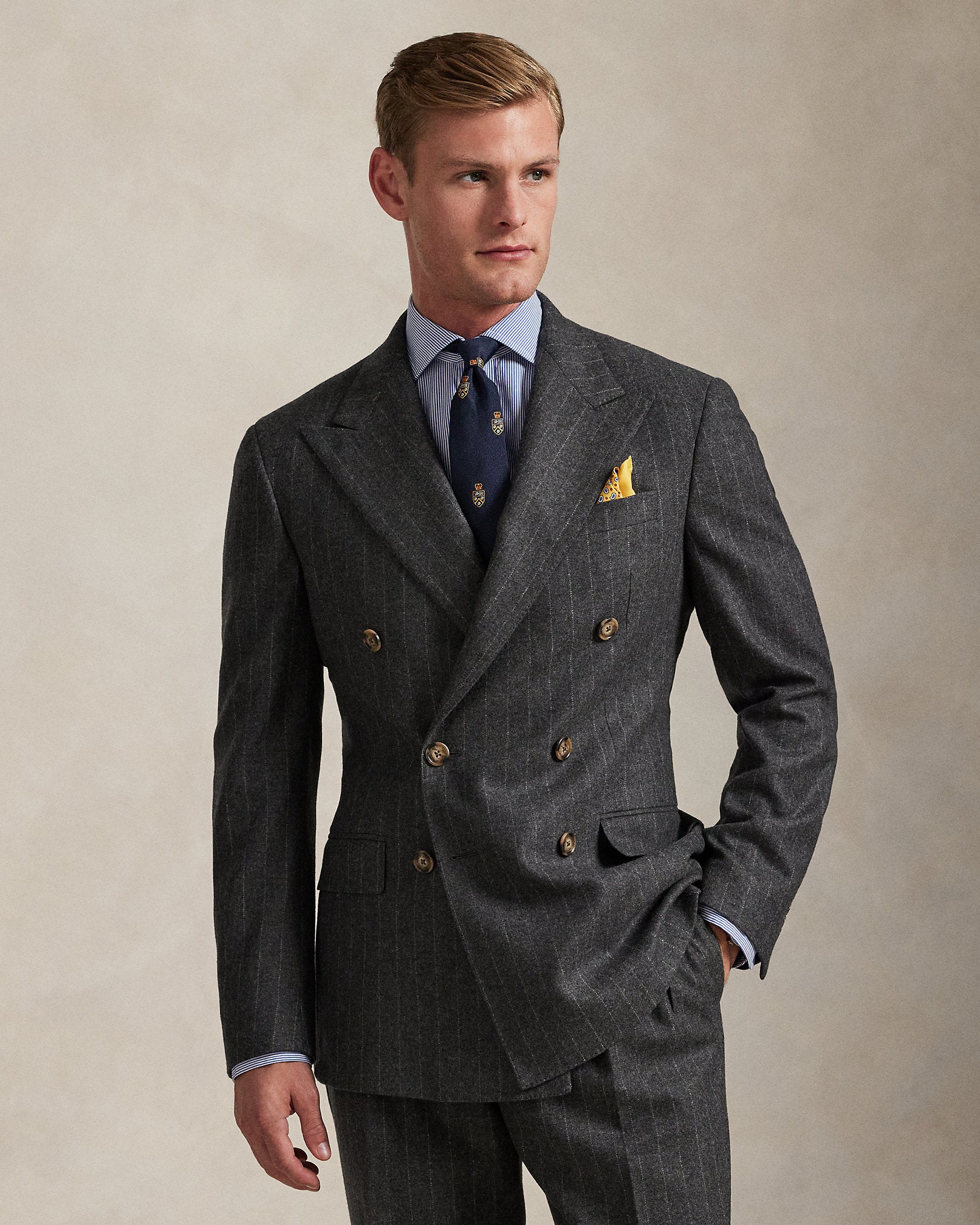 Ralph Lauren Polo Tailored Fit Pinstripe Wool Suit