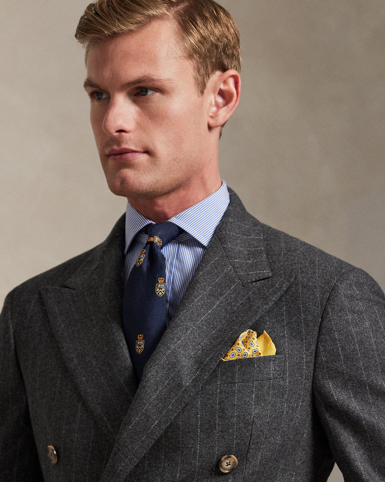 Ralph Lauren Polo Tailored Fit Pinstripe Wool Suit