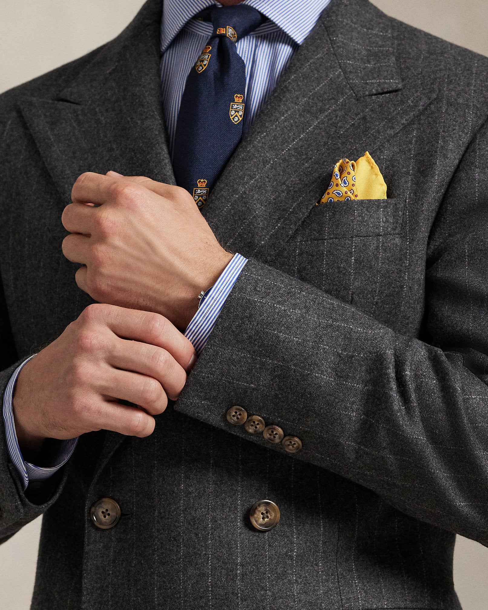 Ralph Lauren Polo Tailored Fit Pinstripe Wool Suit