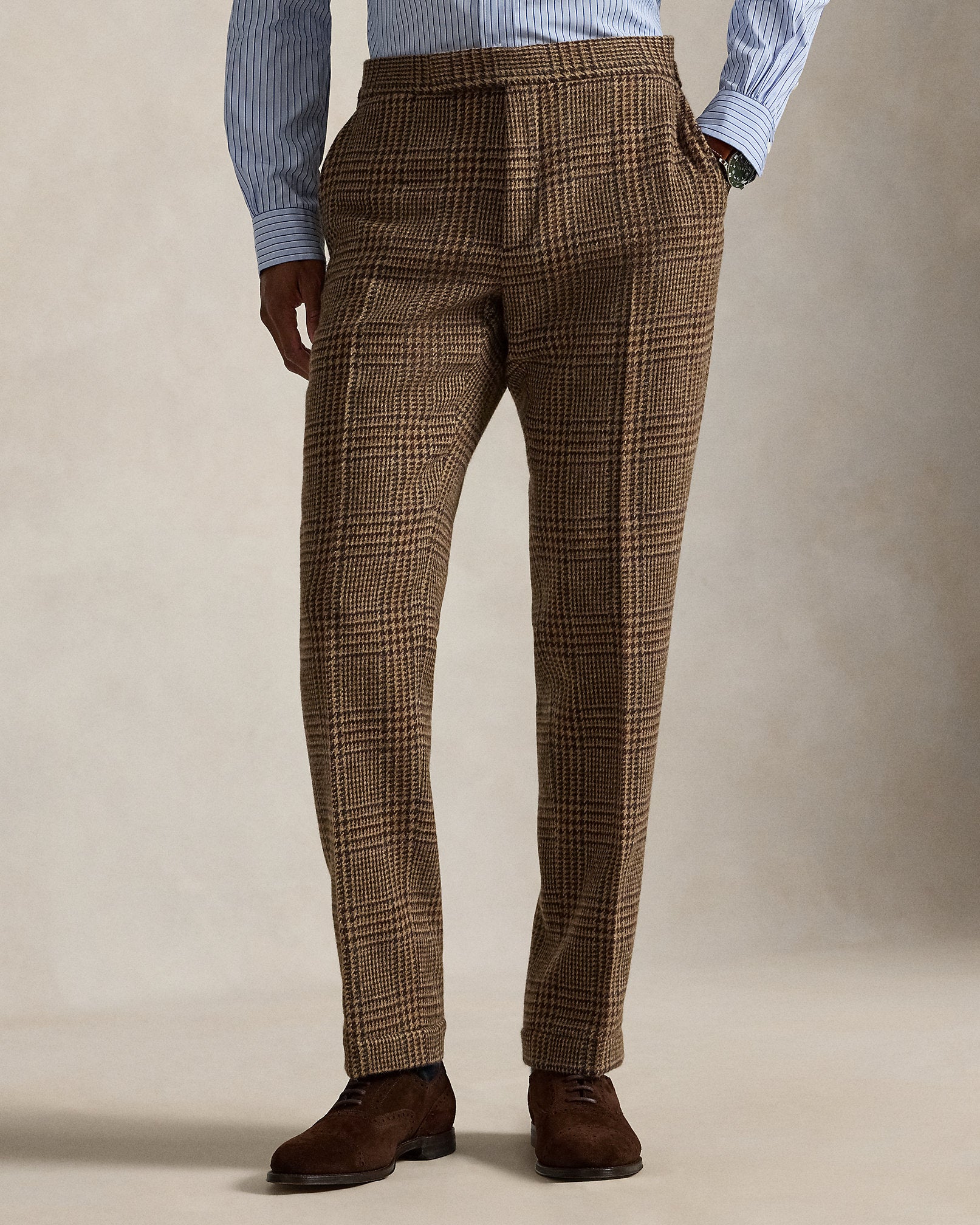Ralph Lauren Plaid Wool Suit Trouser