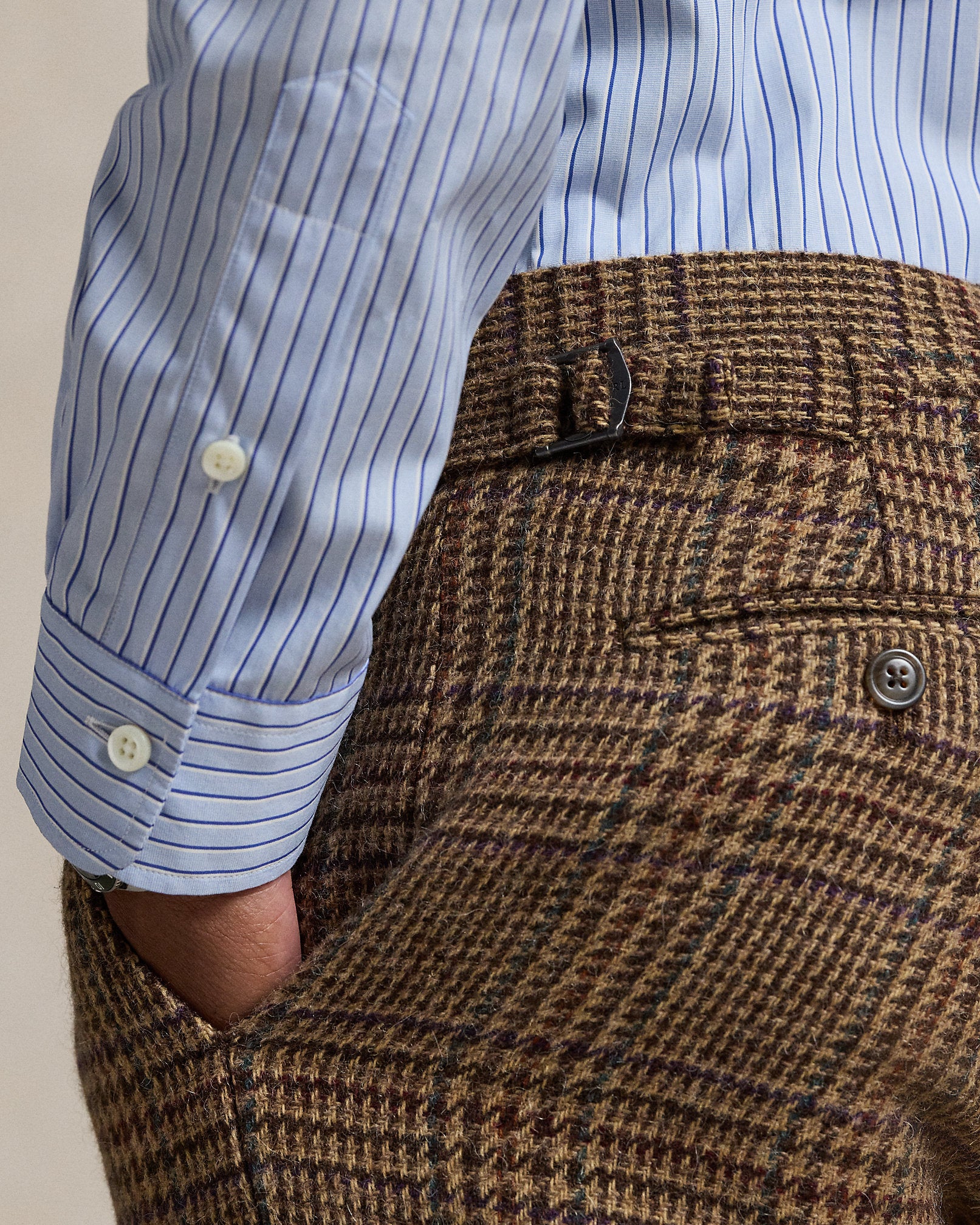 Ralph Lauren Plaid Wool Suit Trouser
