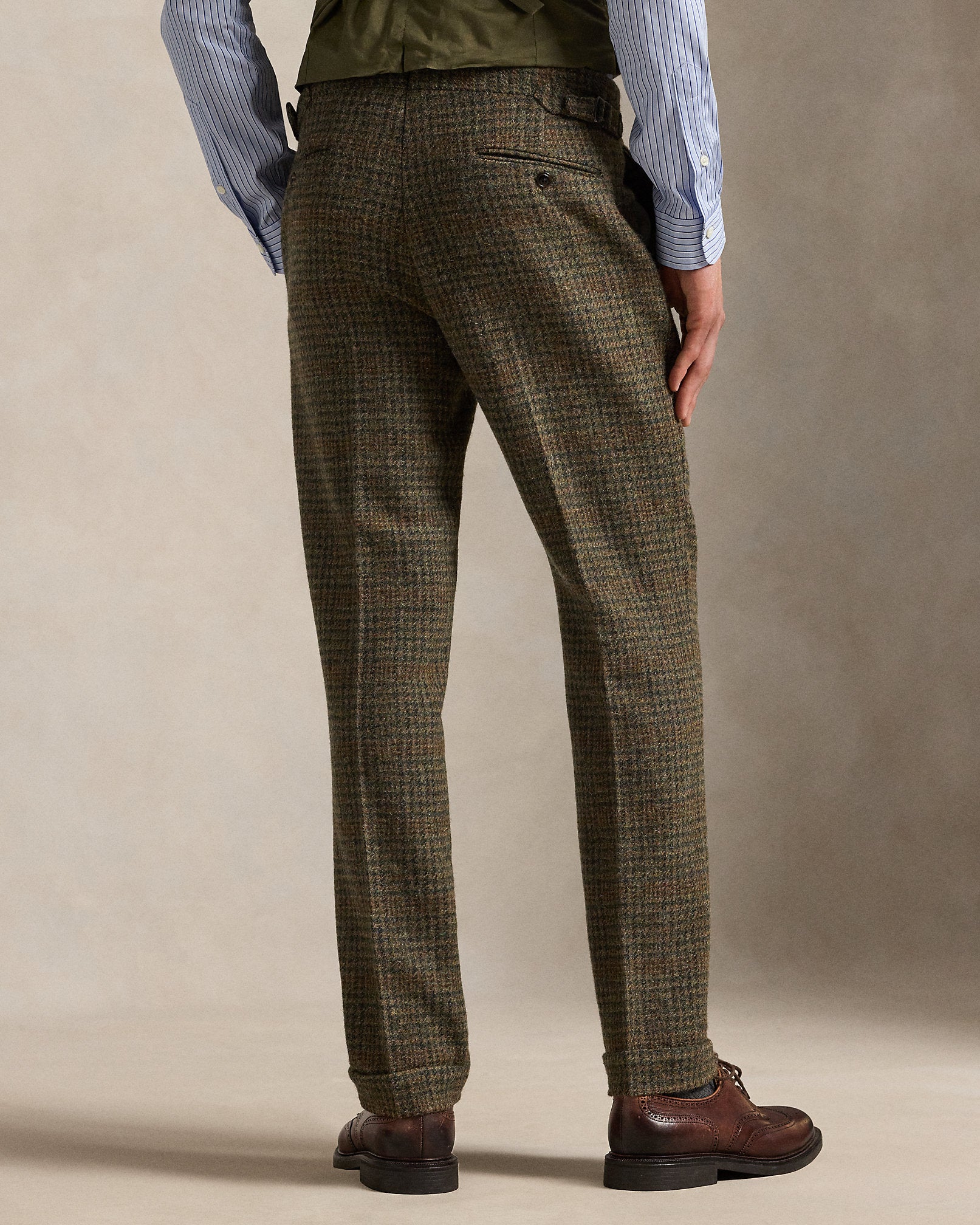 Ralph Lauren Plaid Wool Tweed Suit Trouser