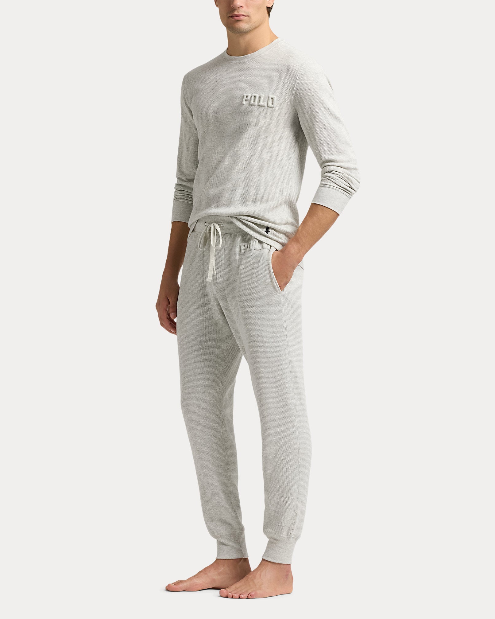 Ralph Lauren Logo WaffleKnit Sleep Shirt