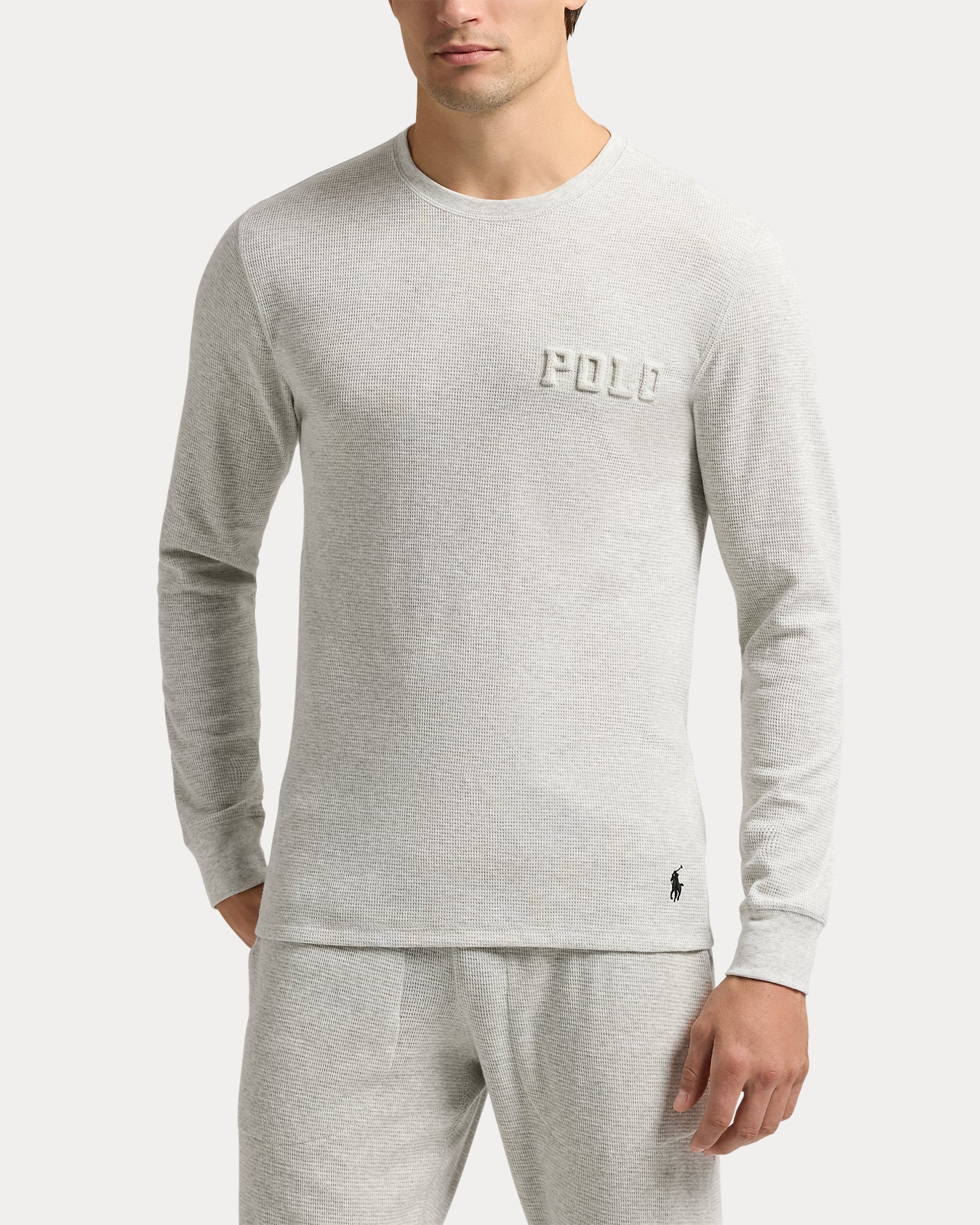Ralph Lauren Logo WaffleKnit Sleep Shirt
