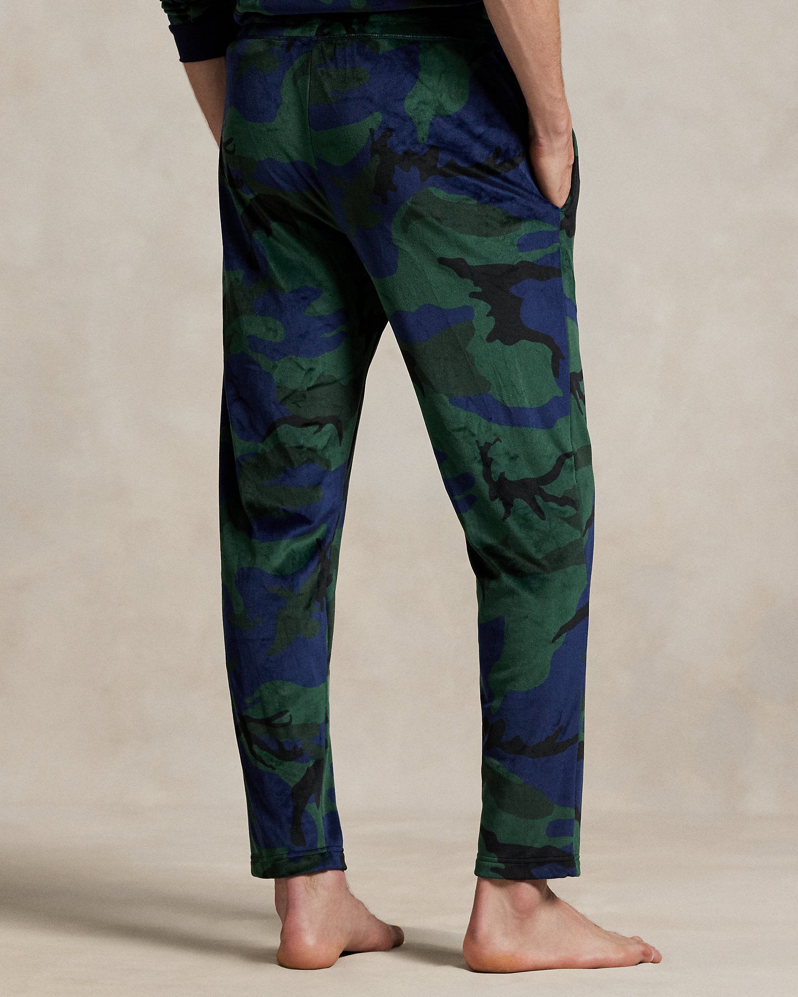 Ralph Lauren Camo Plush Velour Pajama Pant