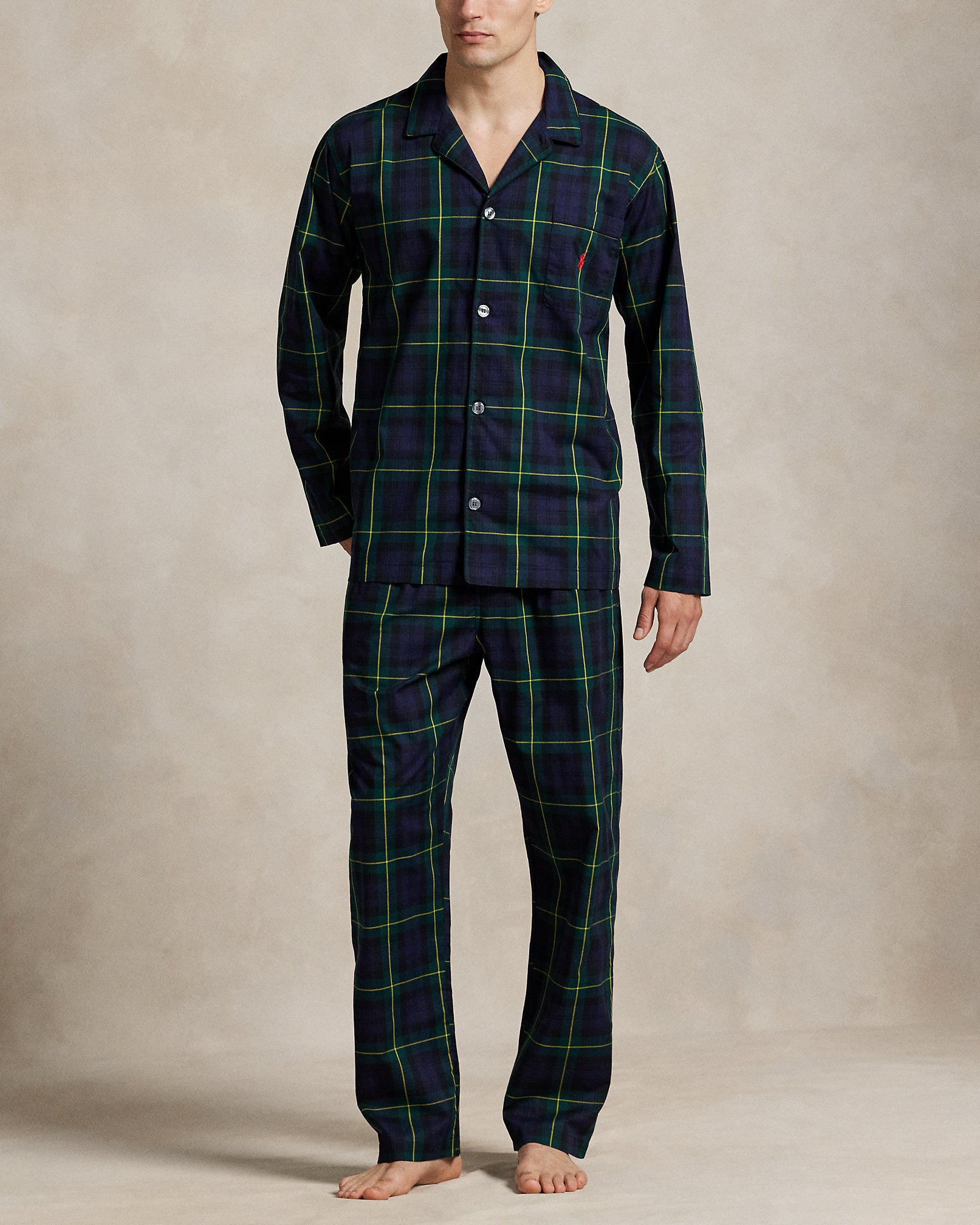 Ralph Lauren Plaid Cotton Pajama Shirt