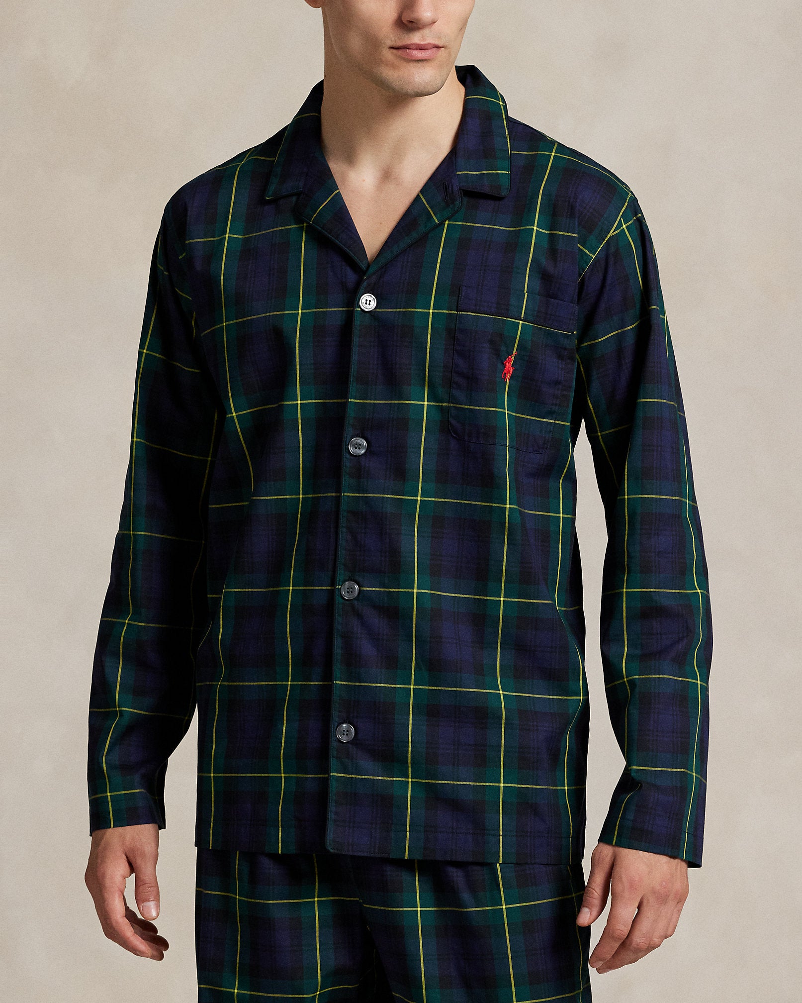Ralph Lauren Plaid Cotton Pajama Shirt