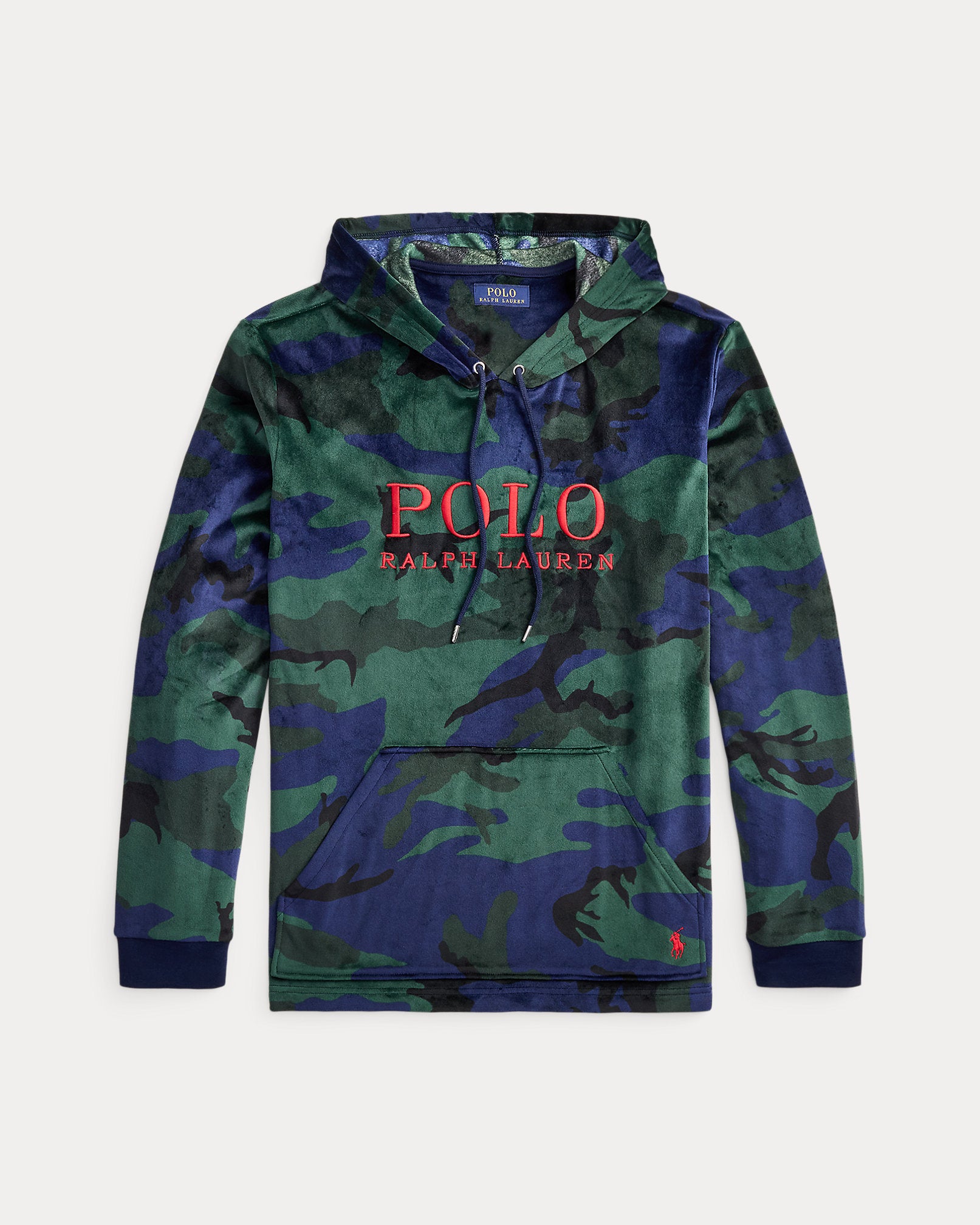 Ralph Lauren Camo Plush Velour Sleep Hoodie