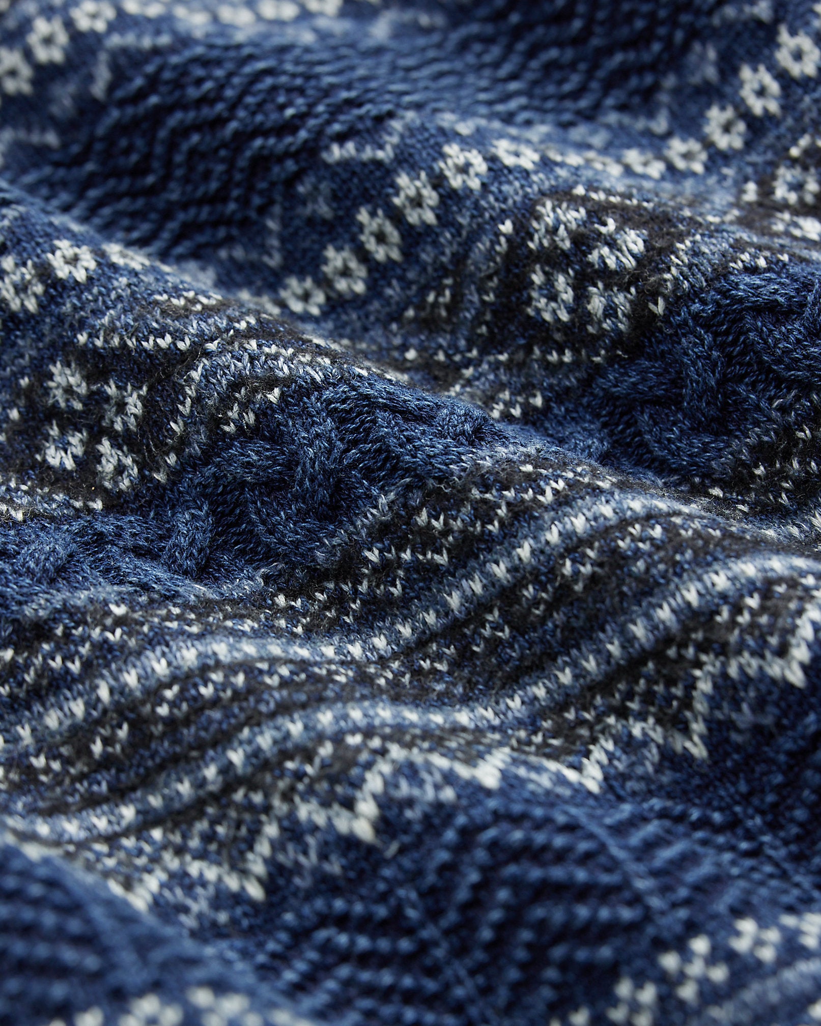 Ralph Lauren Indigo Fair Isle CottonLinen Sweater