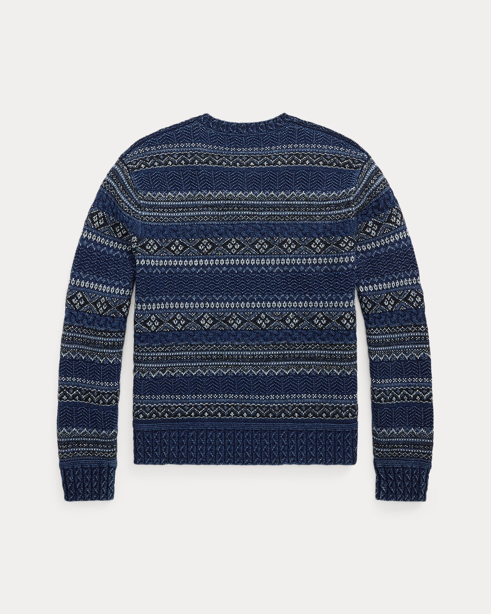 Ralph Lauren Indigo Fair Isle CottonLinen Sweater