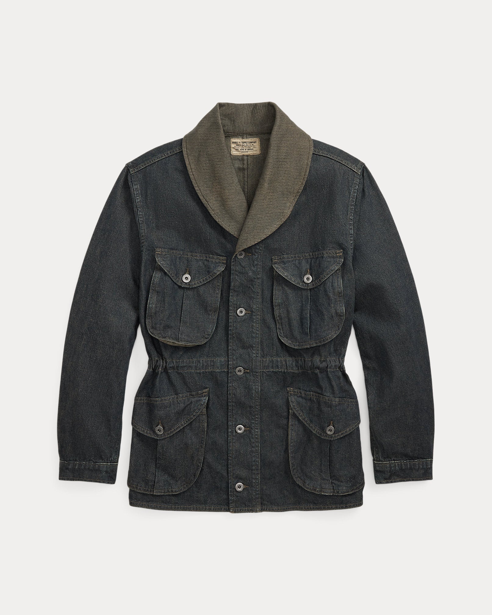 Ralph Lauren Indigo CottonLinen Denim Field Coat