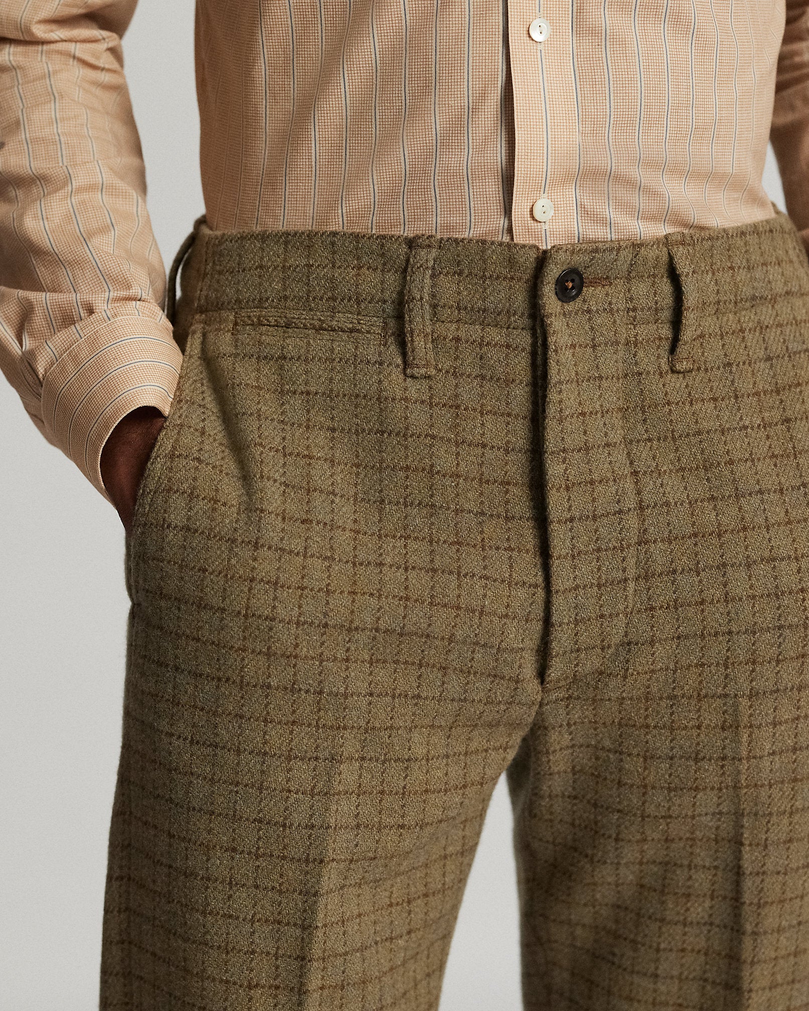 Ralph Lauren Checked Wool Tweed Officers Pant