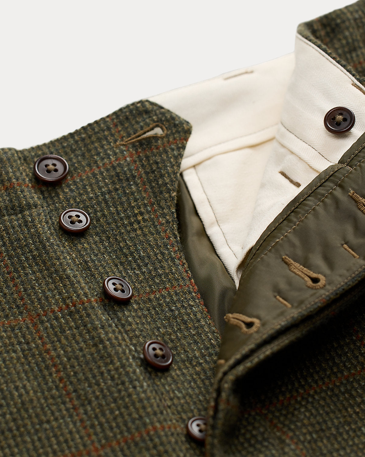 Ralph Lauren Windowpane Wool Tweed Officers Pant